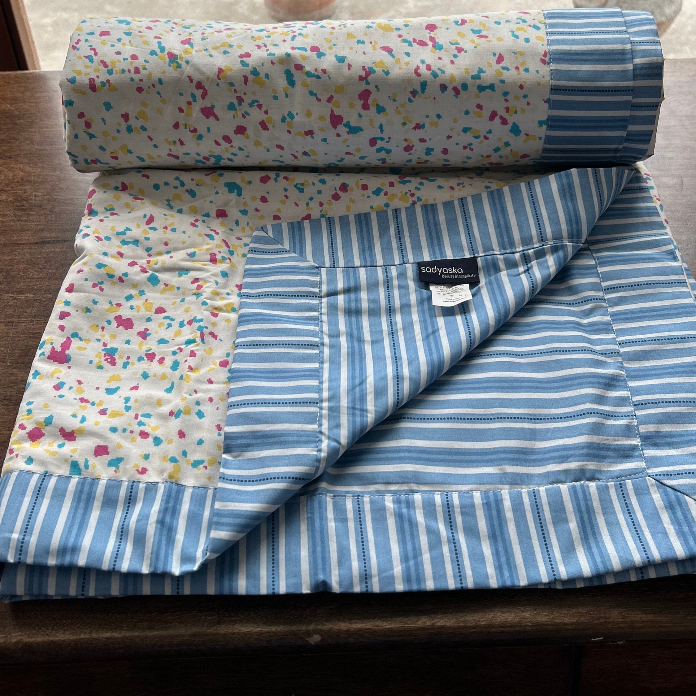Single Bed Multi Color Printed Premium Pure Cotton Reversible Dohar