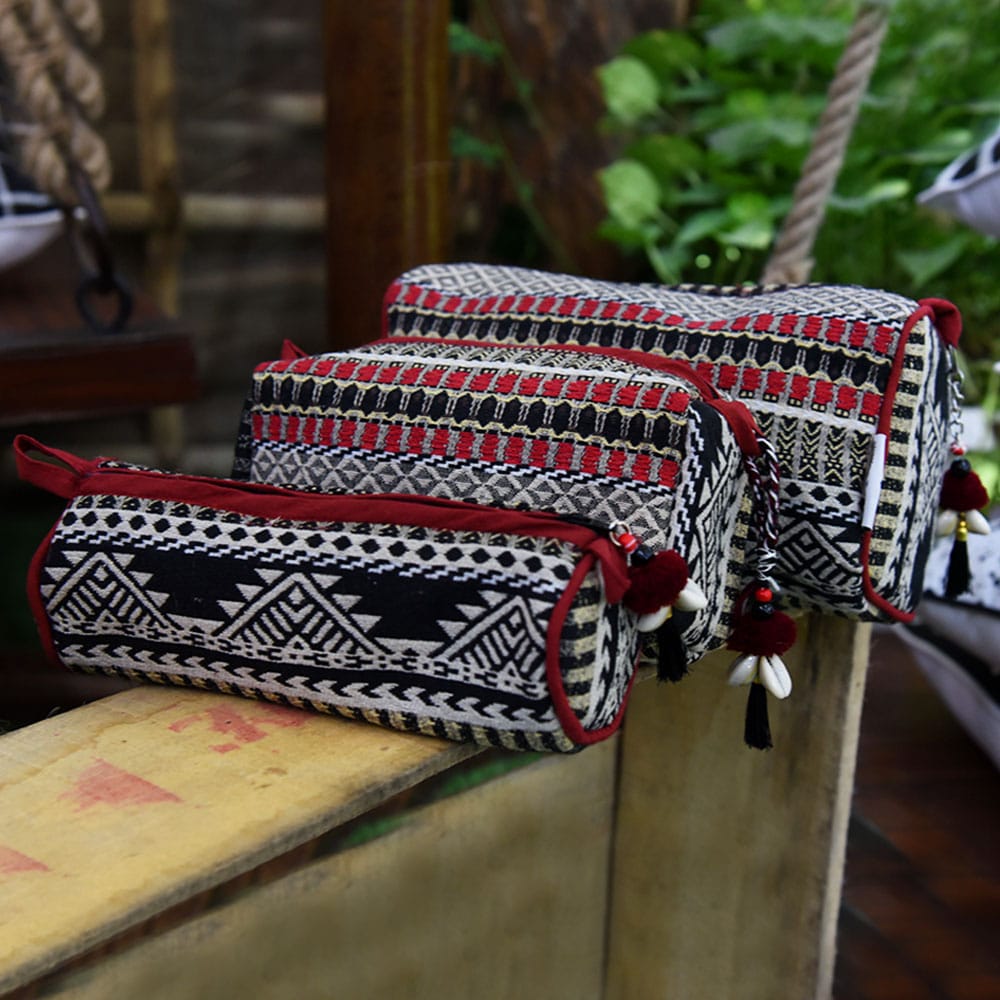 Folk Geo Woven Pouch(Set of 3)