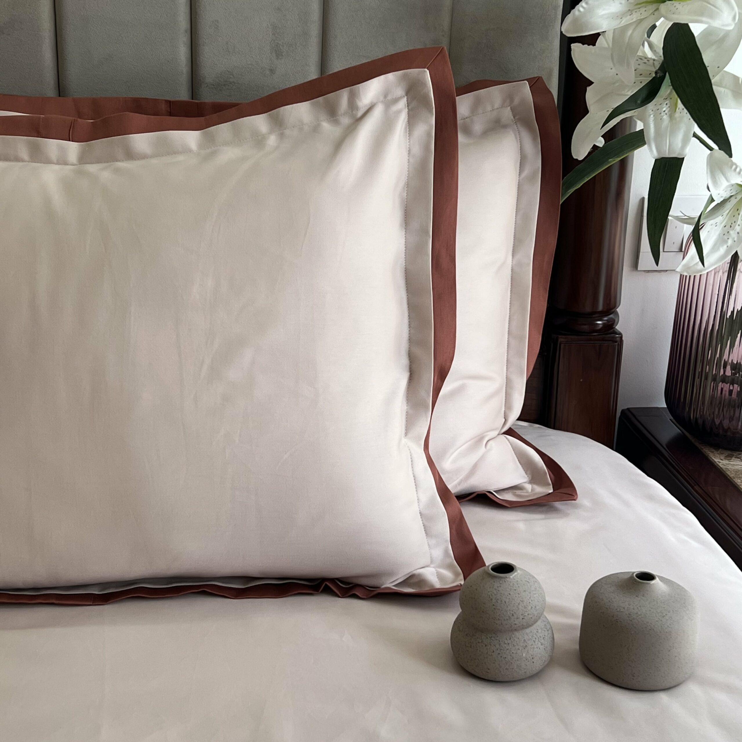 Buff Terracotta Duplex Pillow Covers (Set of 2)