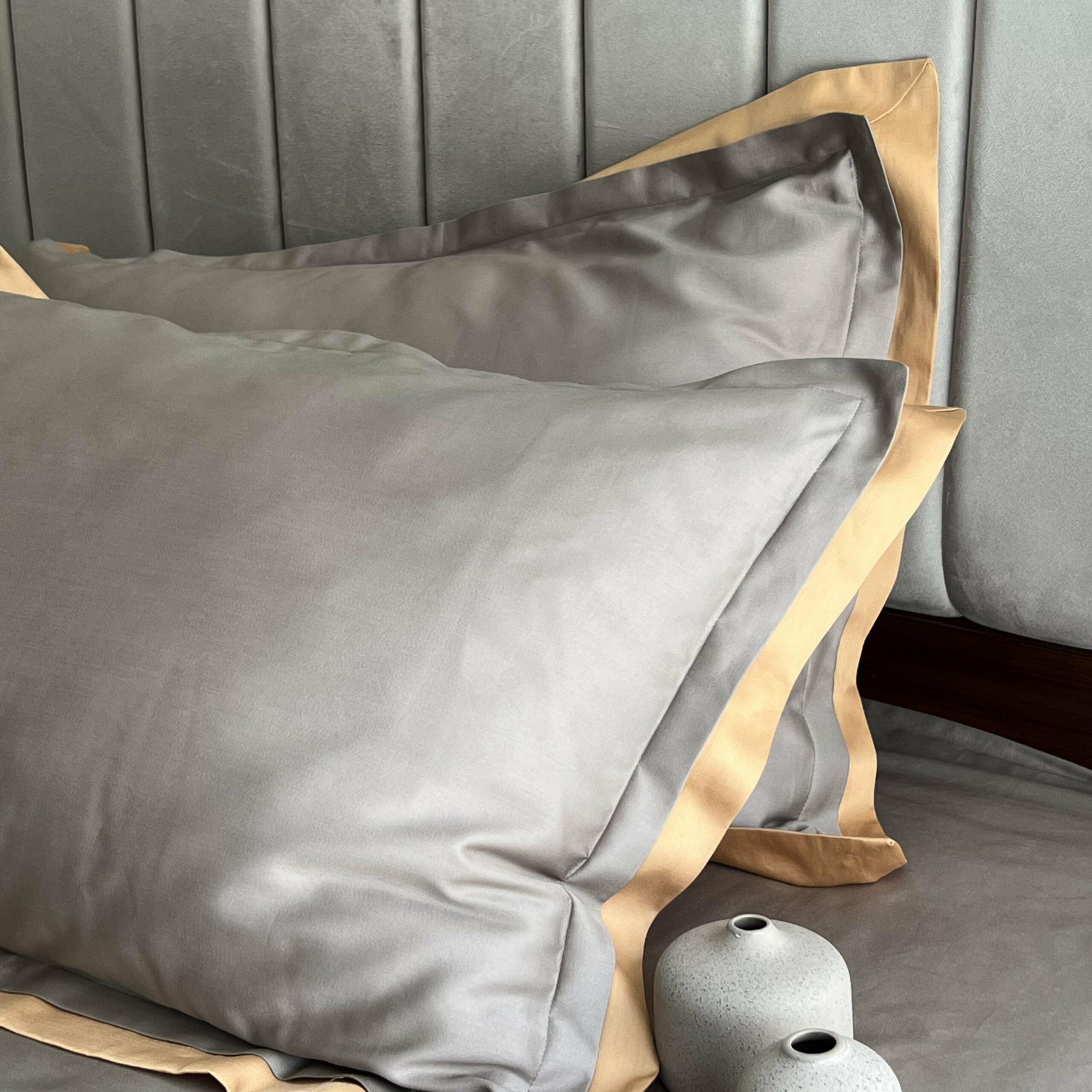 Mocha Honey Mustard Duplex Pillow Covers (Set of 2)