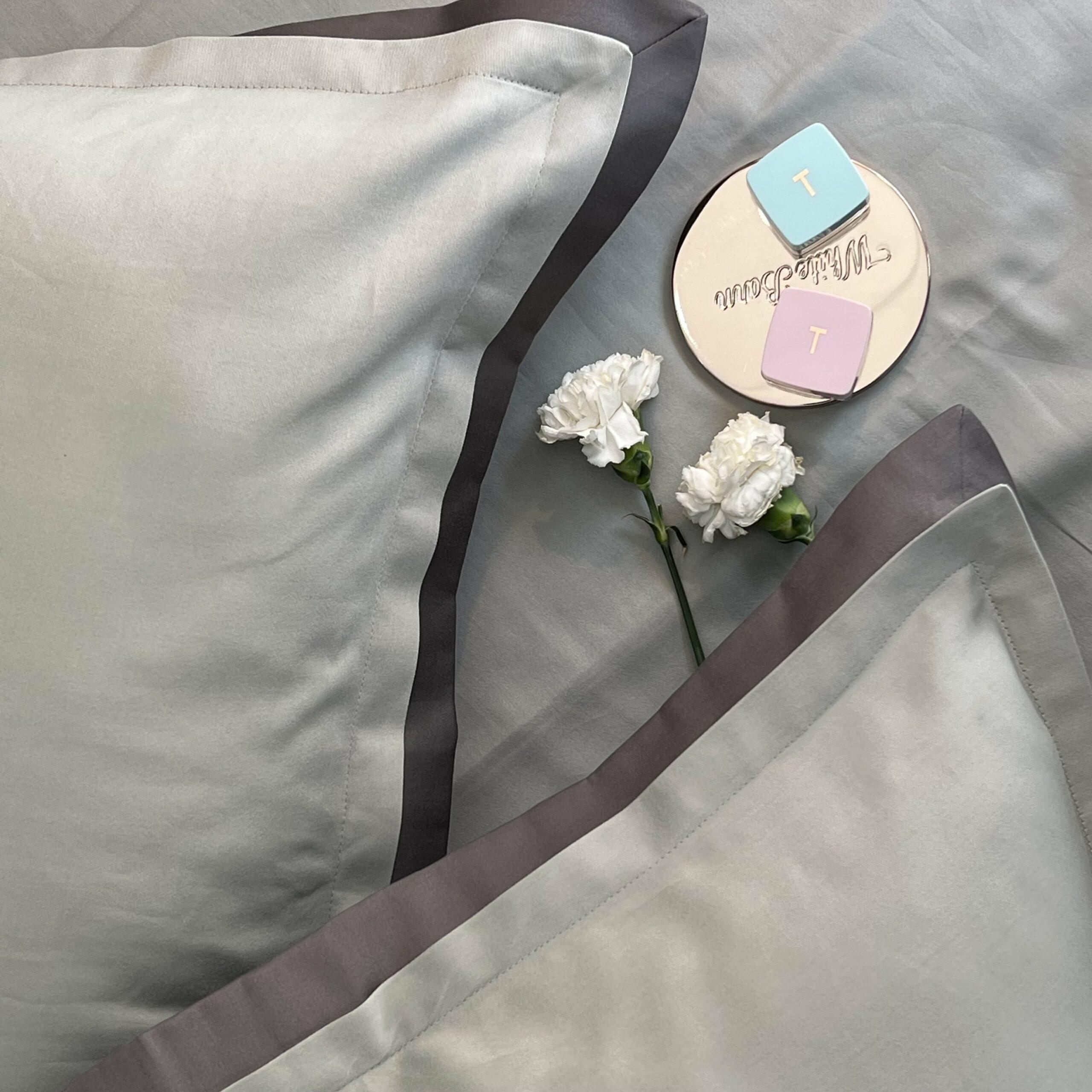 Sage Green Elephant Grey Duplex Pillow Covers (Set of 2)