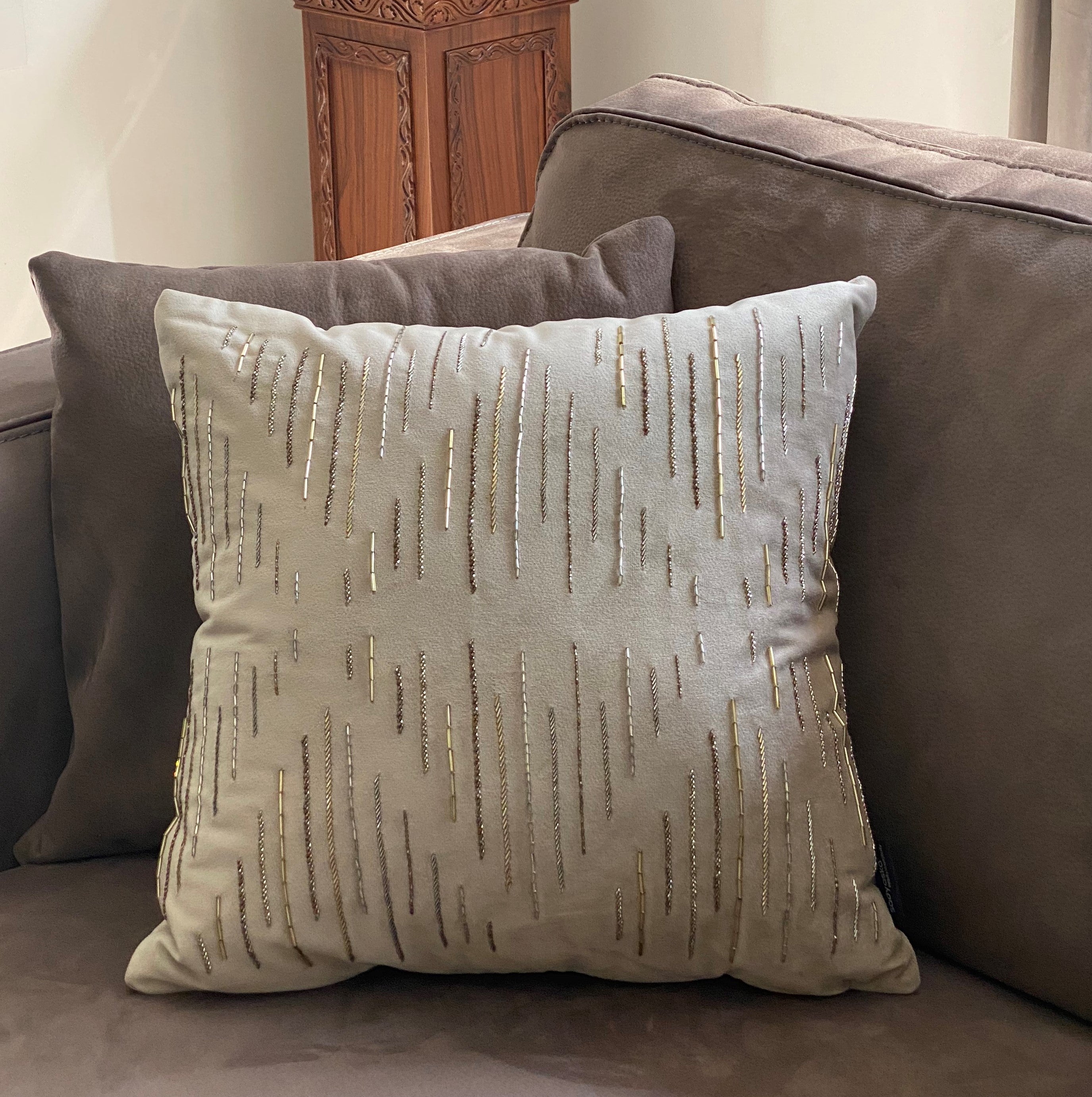 Smoke Blue and Grey Mosaic Cotton Trousseau Set (13 PC Set)