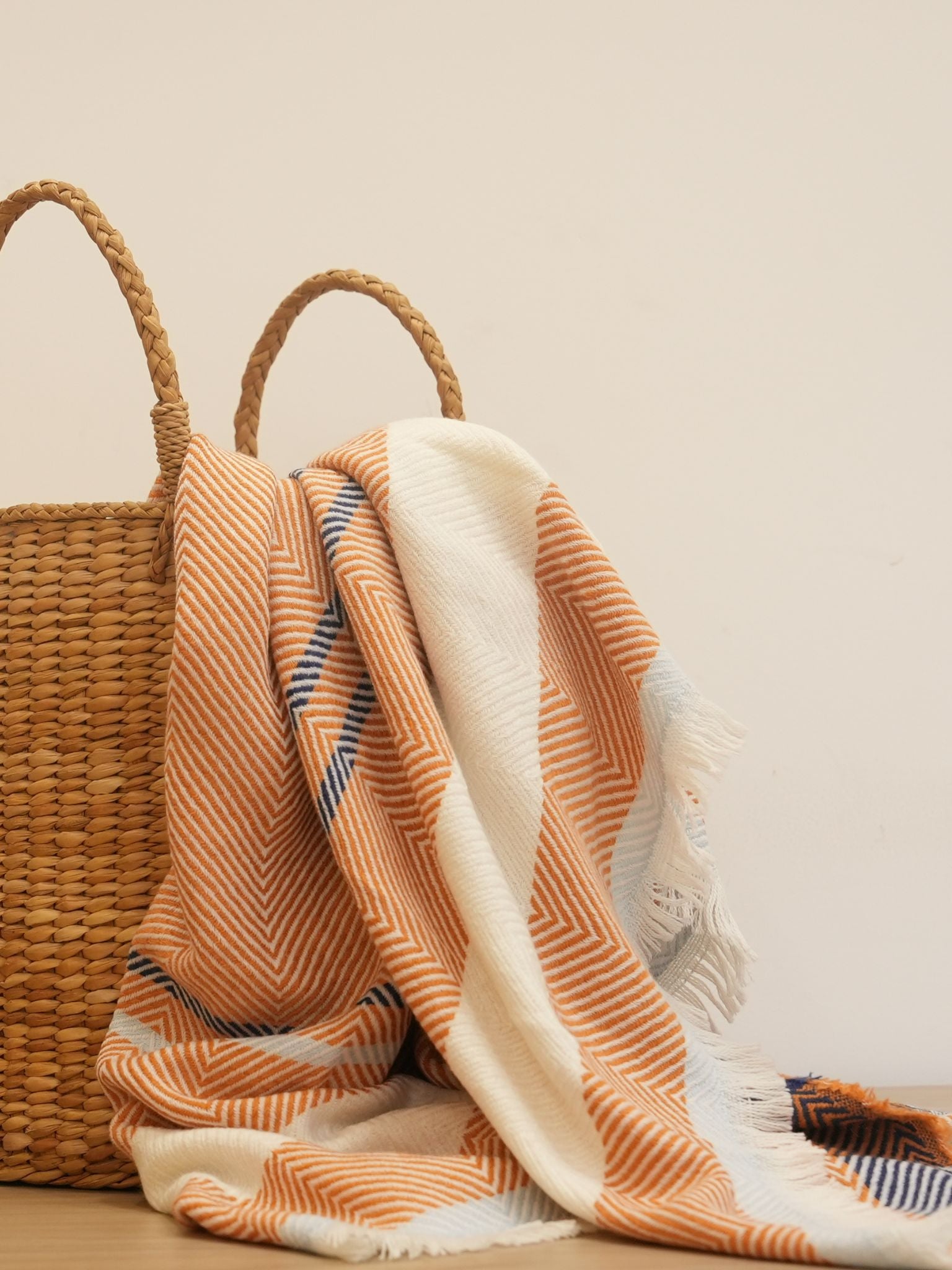 Rust Cashmere Woolen Throw