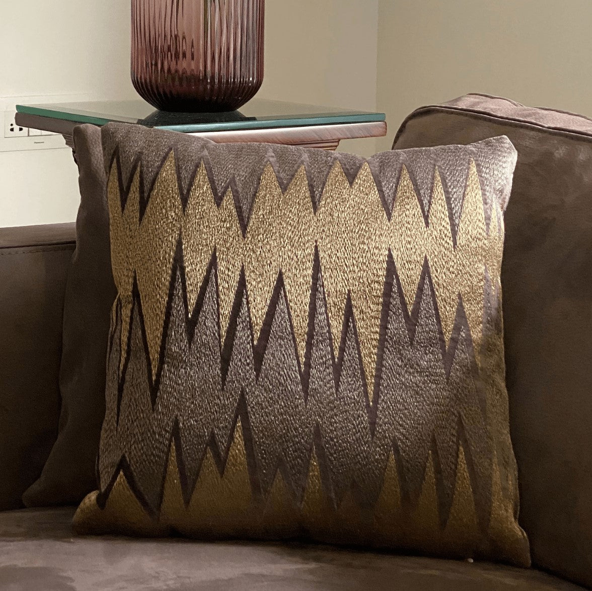 Smoke Blue and Grey Mosaic Cotton Trousseau Set (13 PC Set)