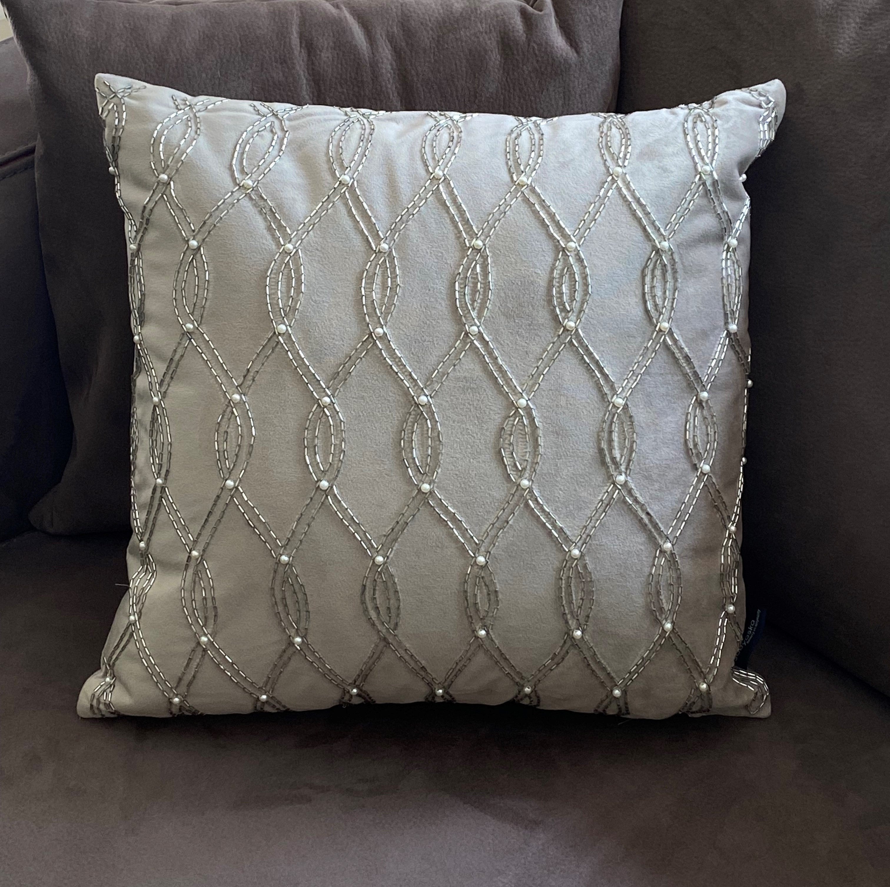 Smoke Blue and Grey Mosaic Cotton Trousseau Set (13 PC Set)