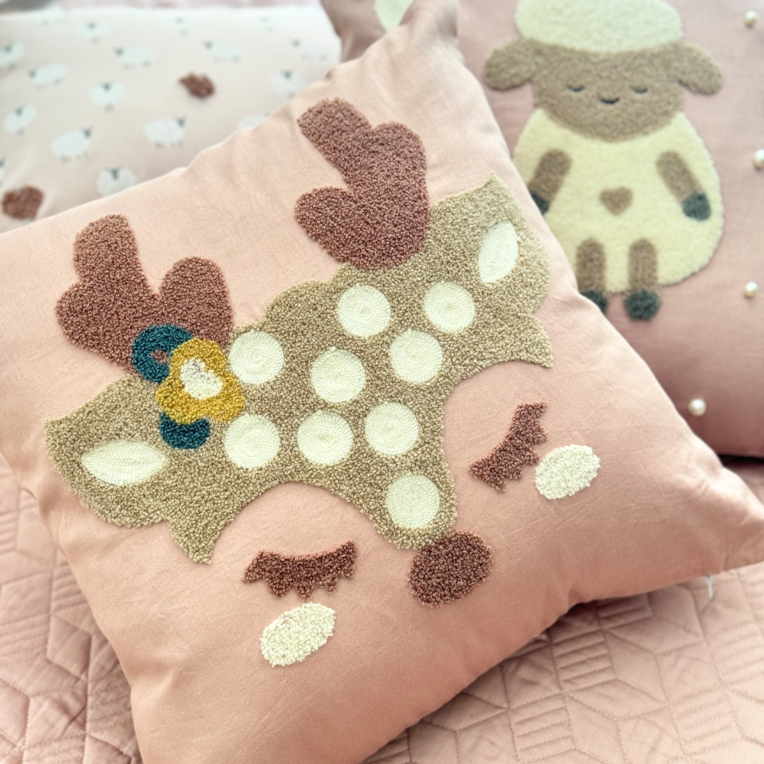 Baa Baa Boutique Rose and Taupe Kids Bedding Set (10 PC Set)