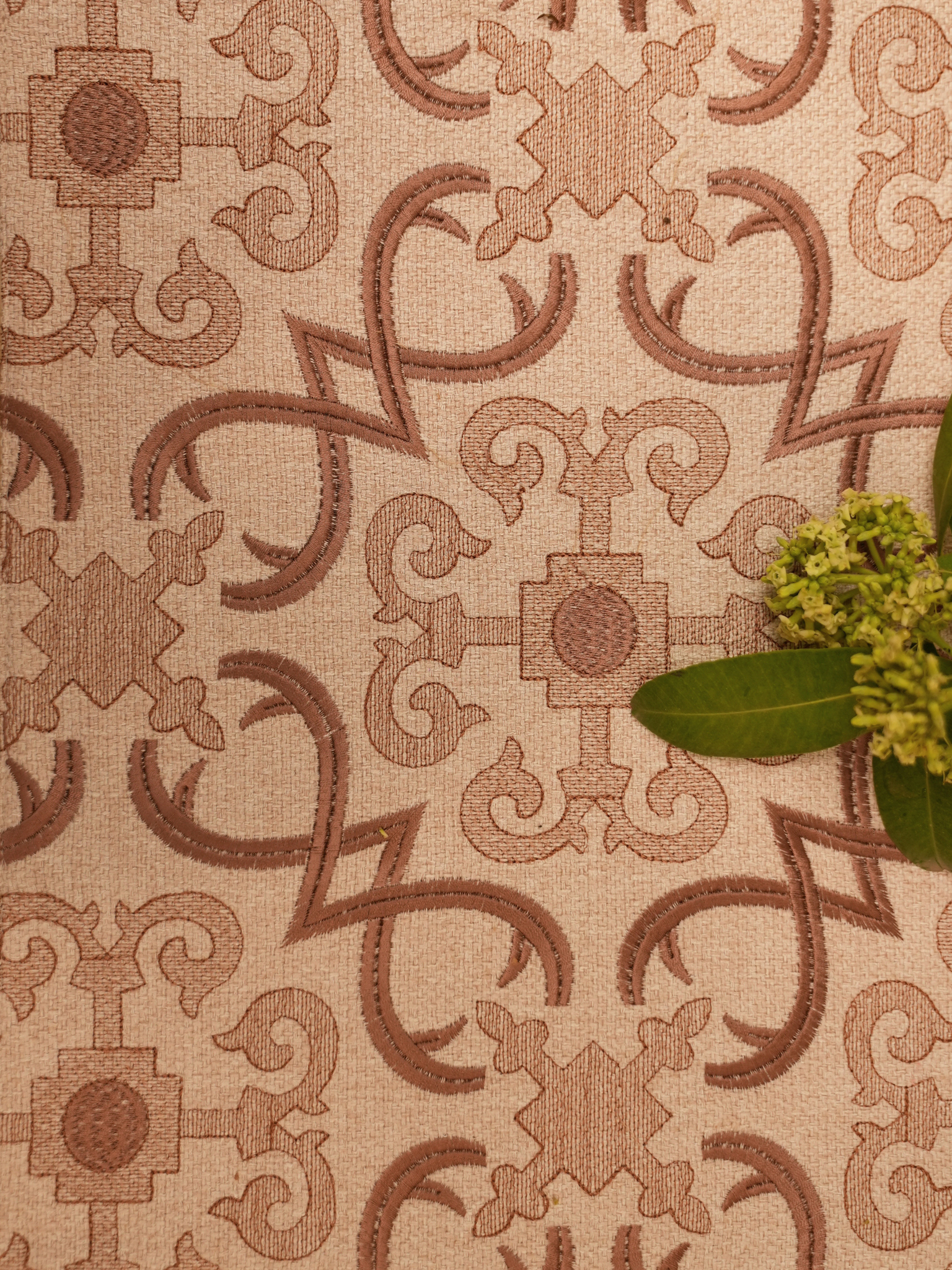 Geo Beige Table Runner