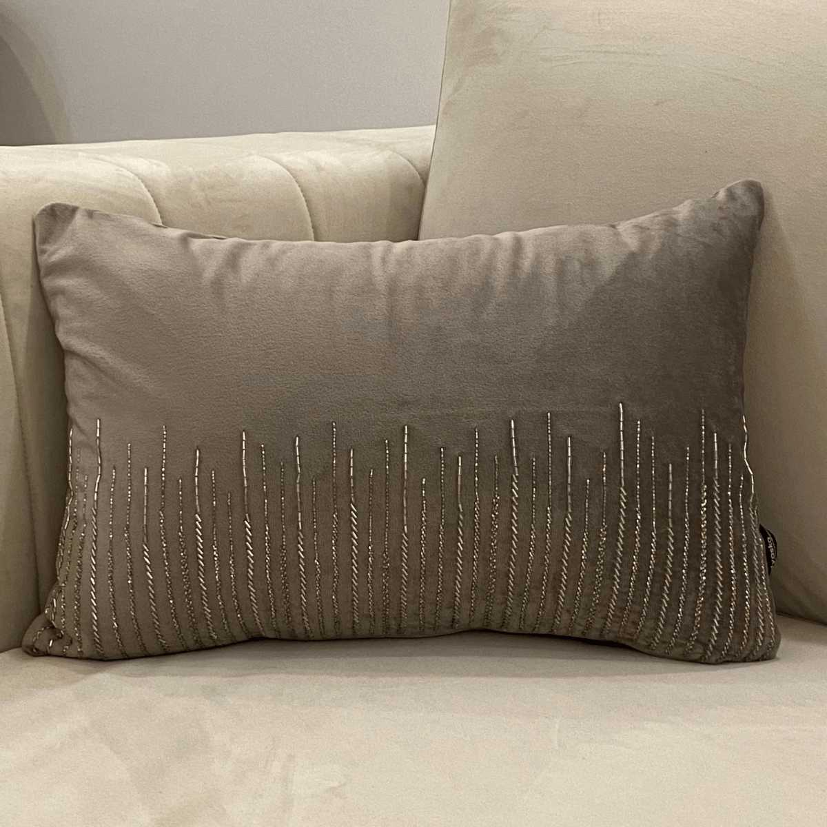 Silver velvet throw clearance pillow