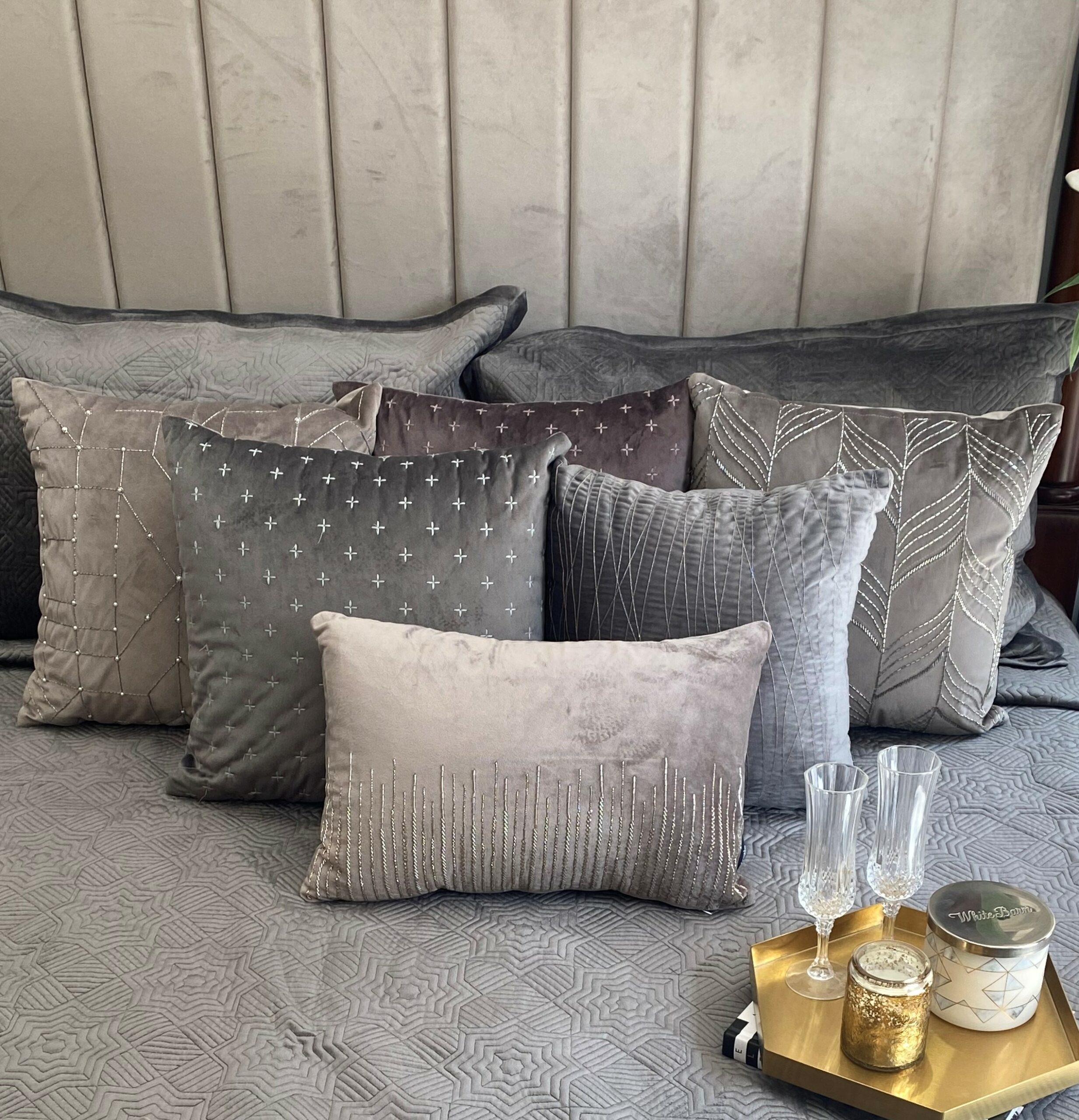 Staron Dark Grey Velvet Trousseau Set (13 PC Set)