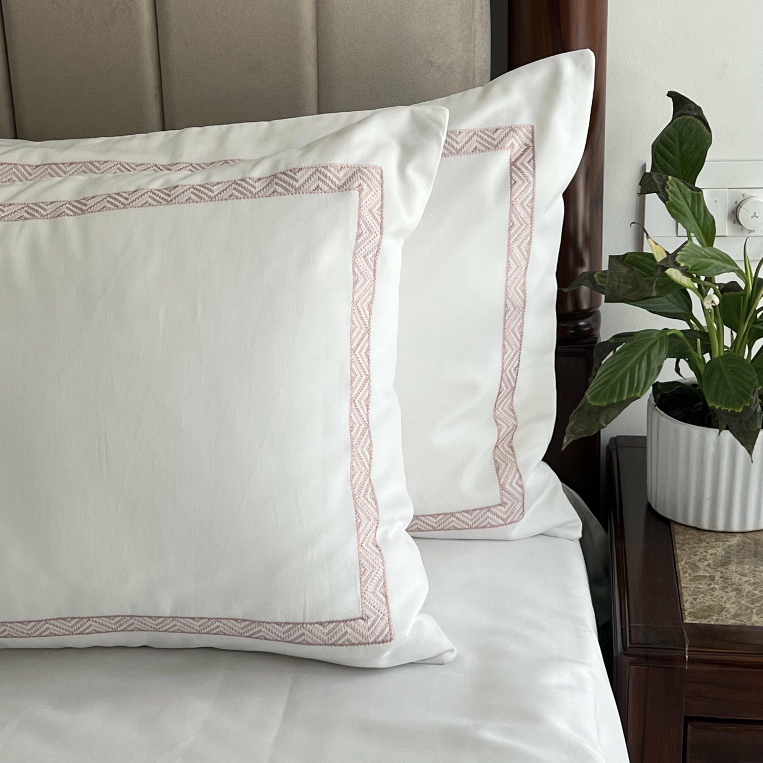 Wiggle White Pillow Covers (Set of 2)