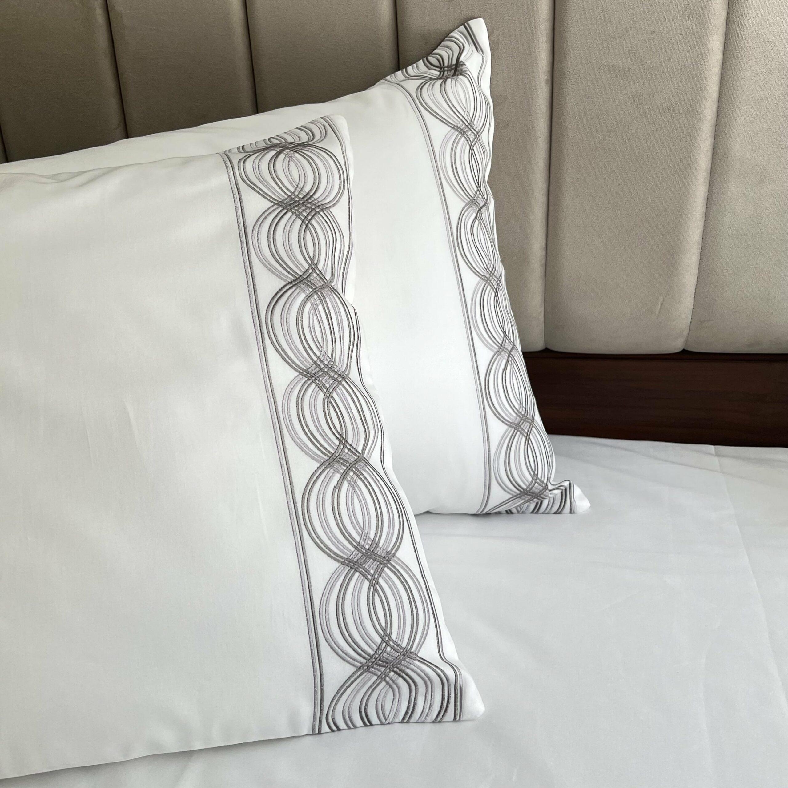 Surge White Pillow Covers (Set of 2)