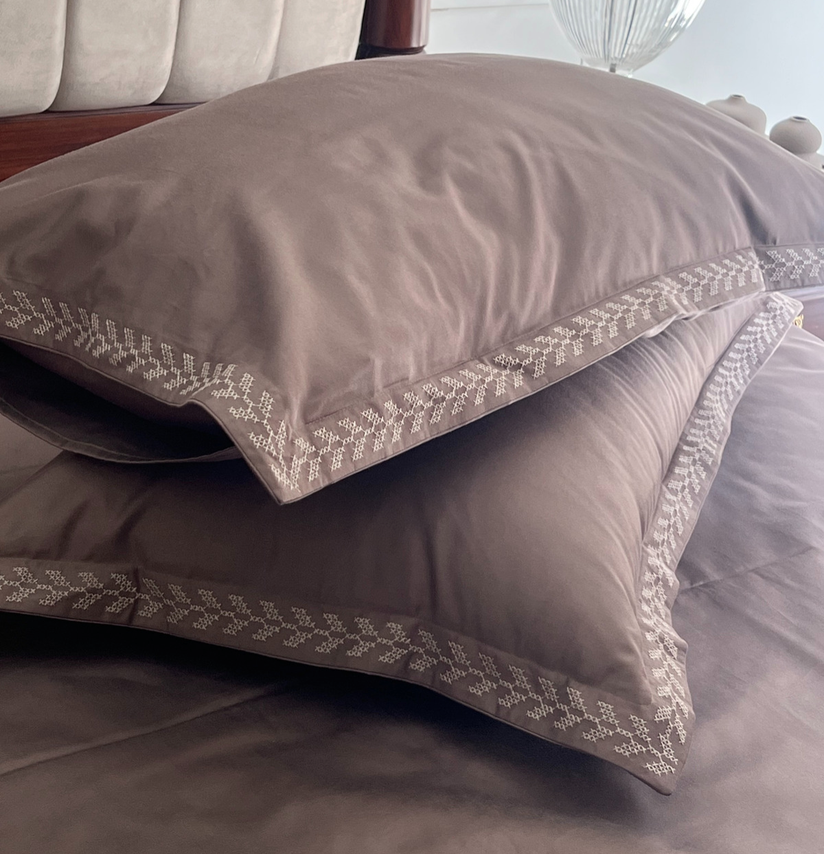 600TC Cotton Lappic Cocoa Beyond Bedsheet Set