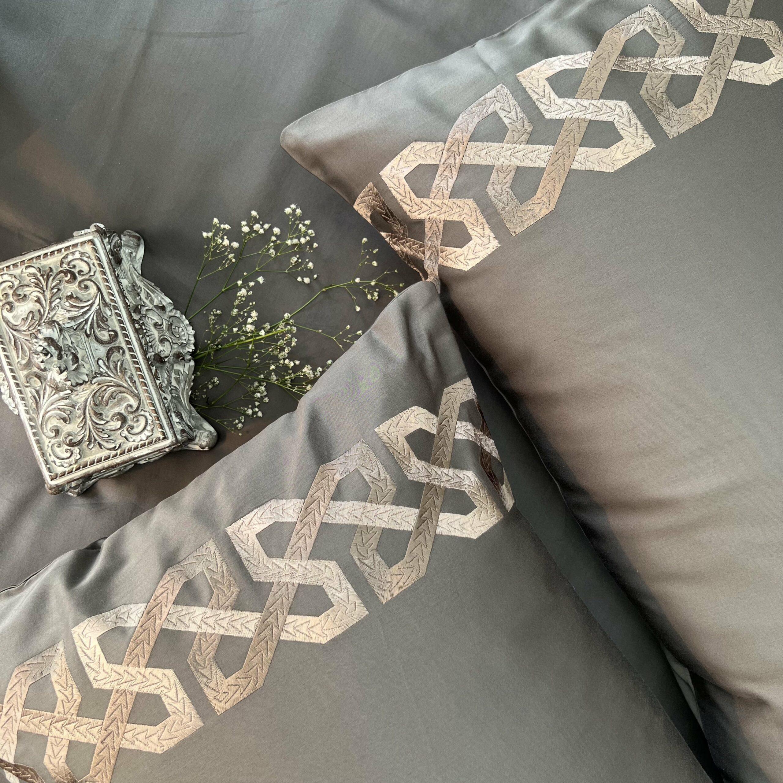 Alley Elephant Grey Dreams Pillow Covers (Set of 2)