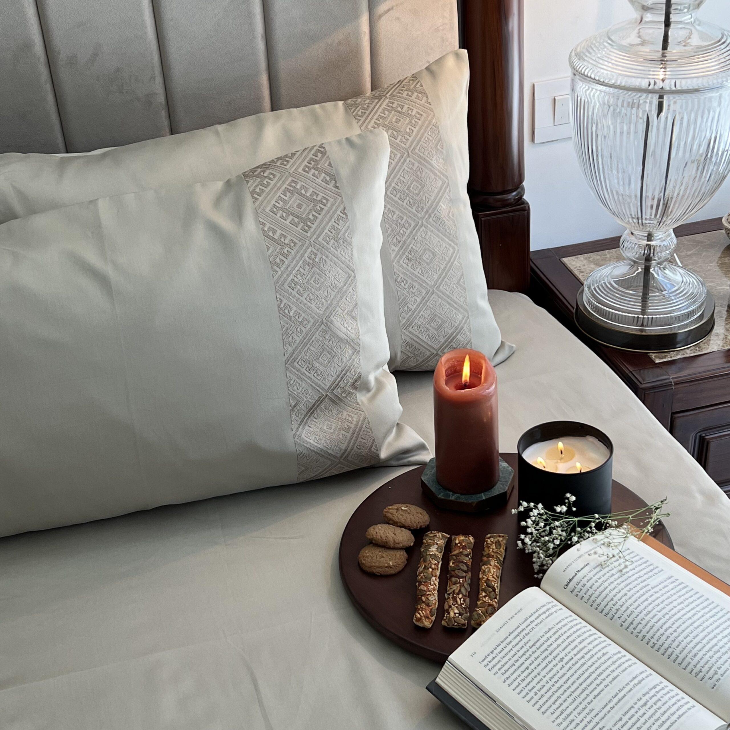 Arcane Beige Dreams Pillow Covers (Set of 2)
