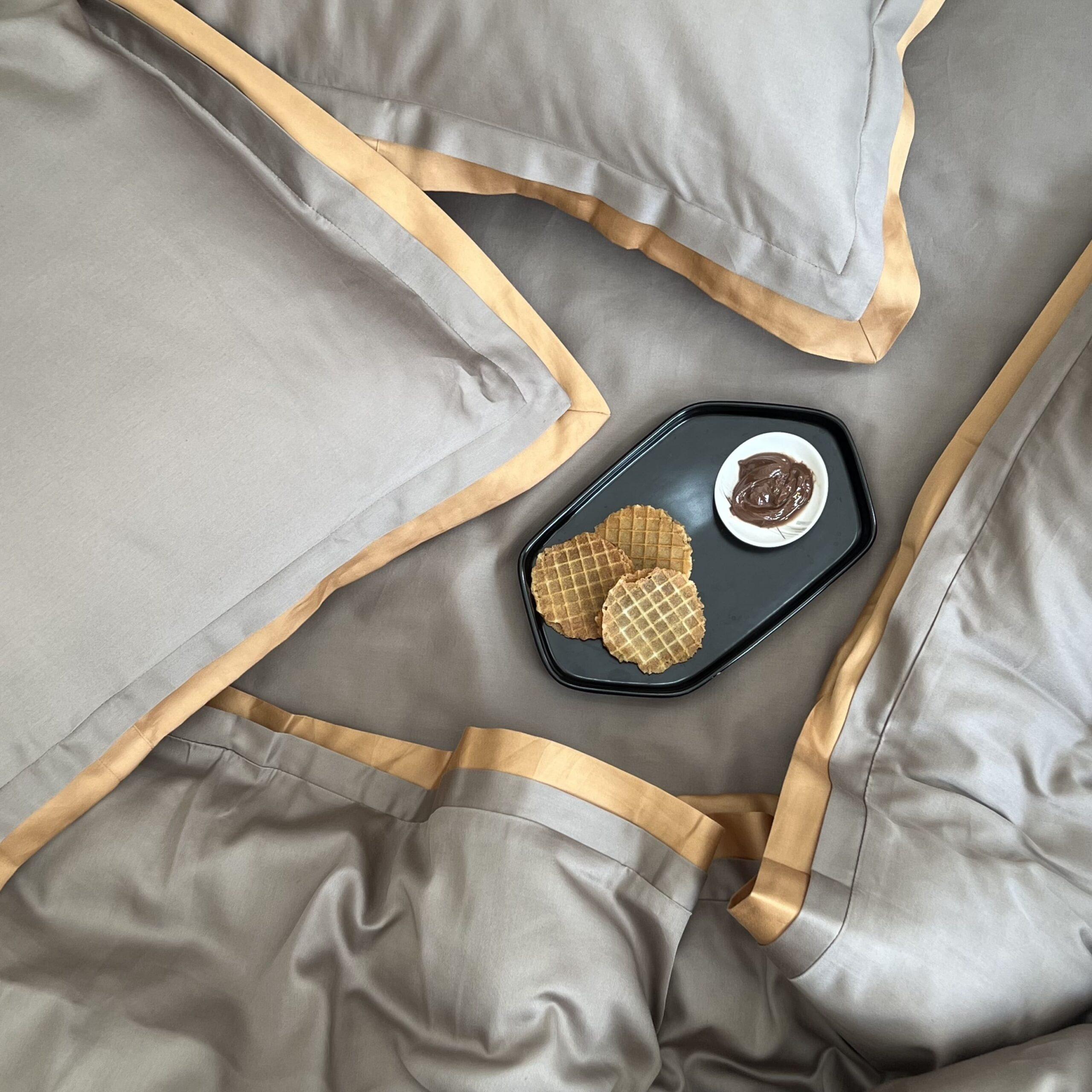 Mocha and Honey Mustard Duplex Duvet Cover