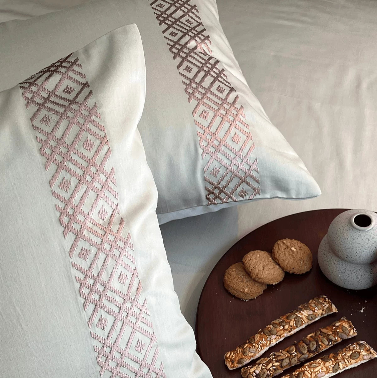 Classic Beige Dreams Pillow Covers (Set of 2)