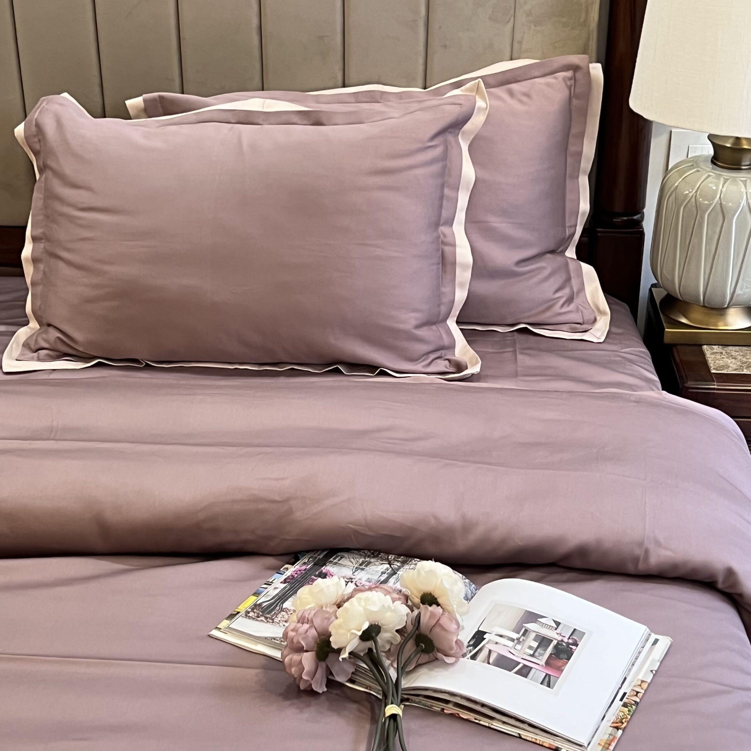 Old Rose and Buff Duplex Duvet Cover Set