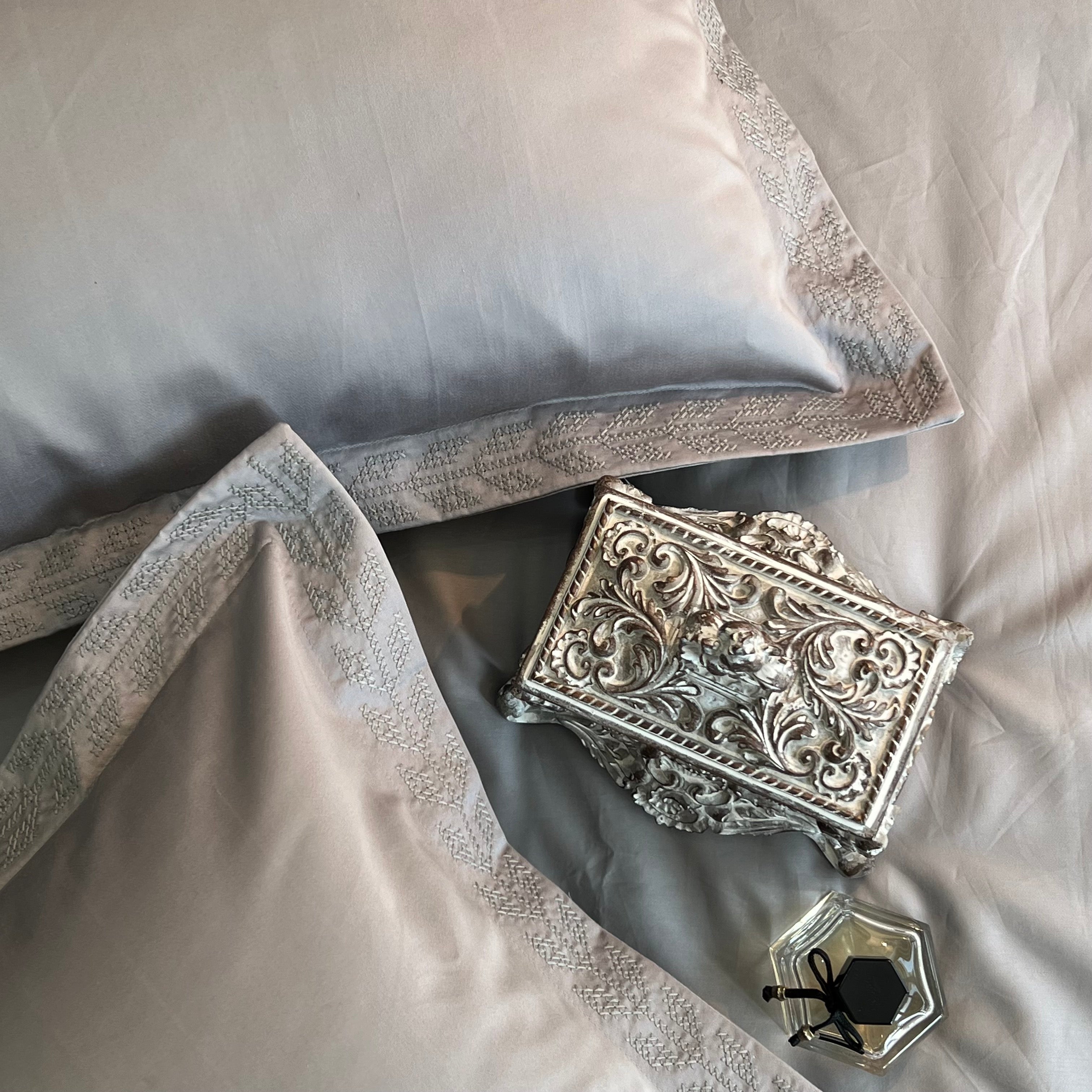 600TC Cotton Erose Lime Stone Beyond Bedsheet Set