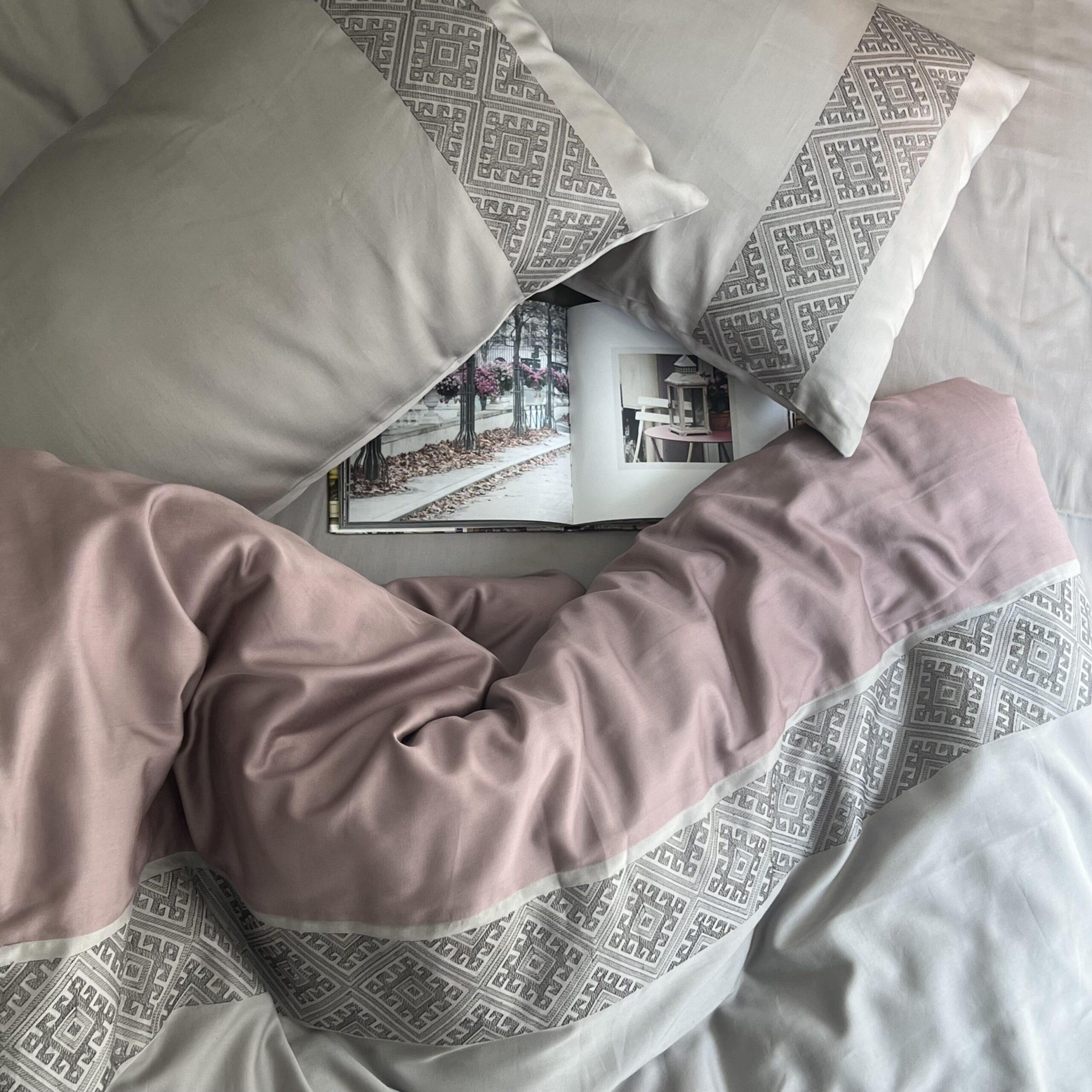 Arcane Silver Old Rose Dreams Duvet Cover Set