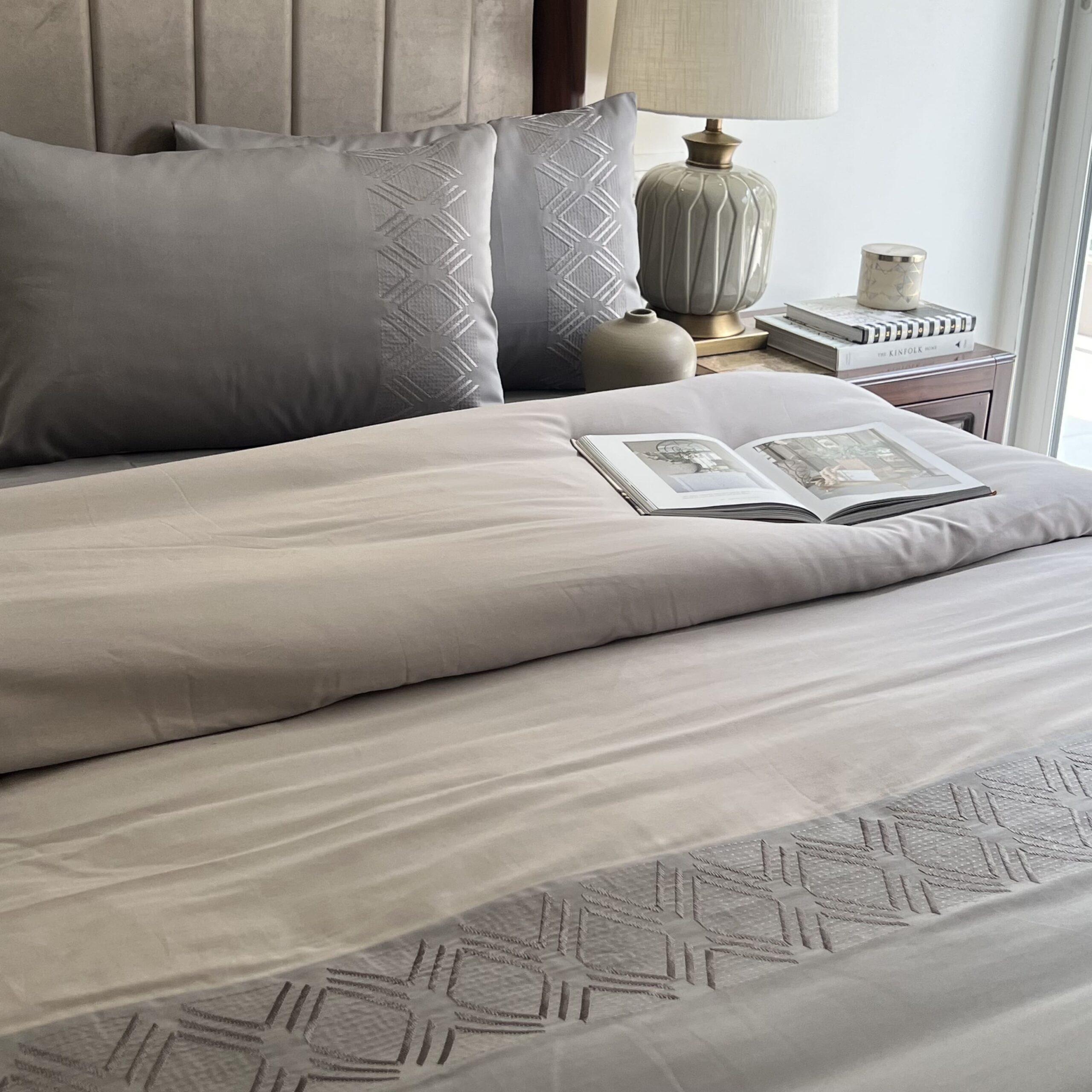 Vintage Slate Silver Dreams Duvet Cover Set