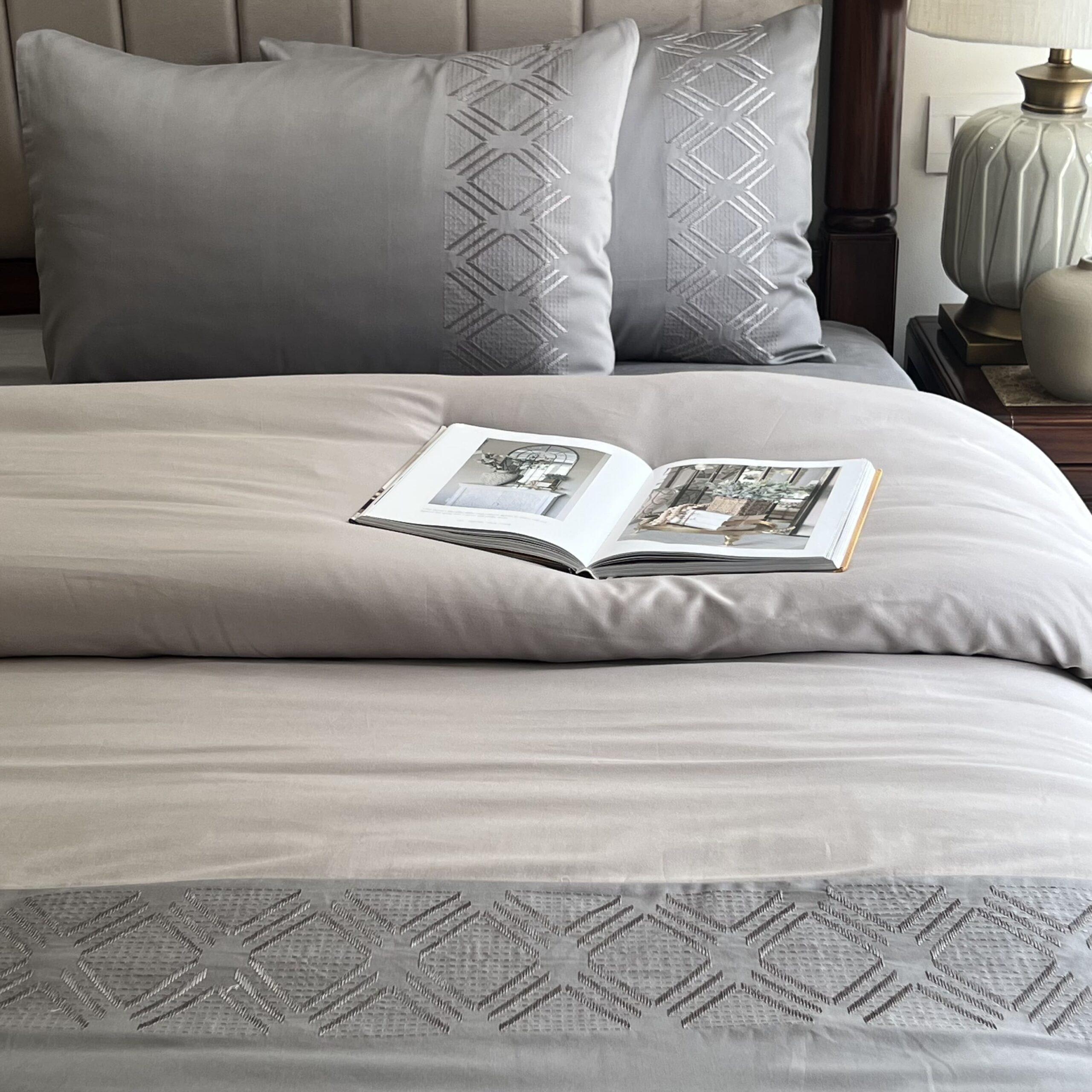 Vintage Slate Silver Dreams Duvet Cover Set