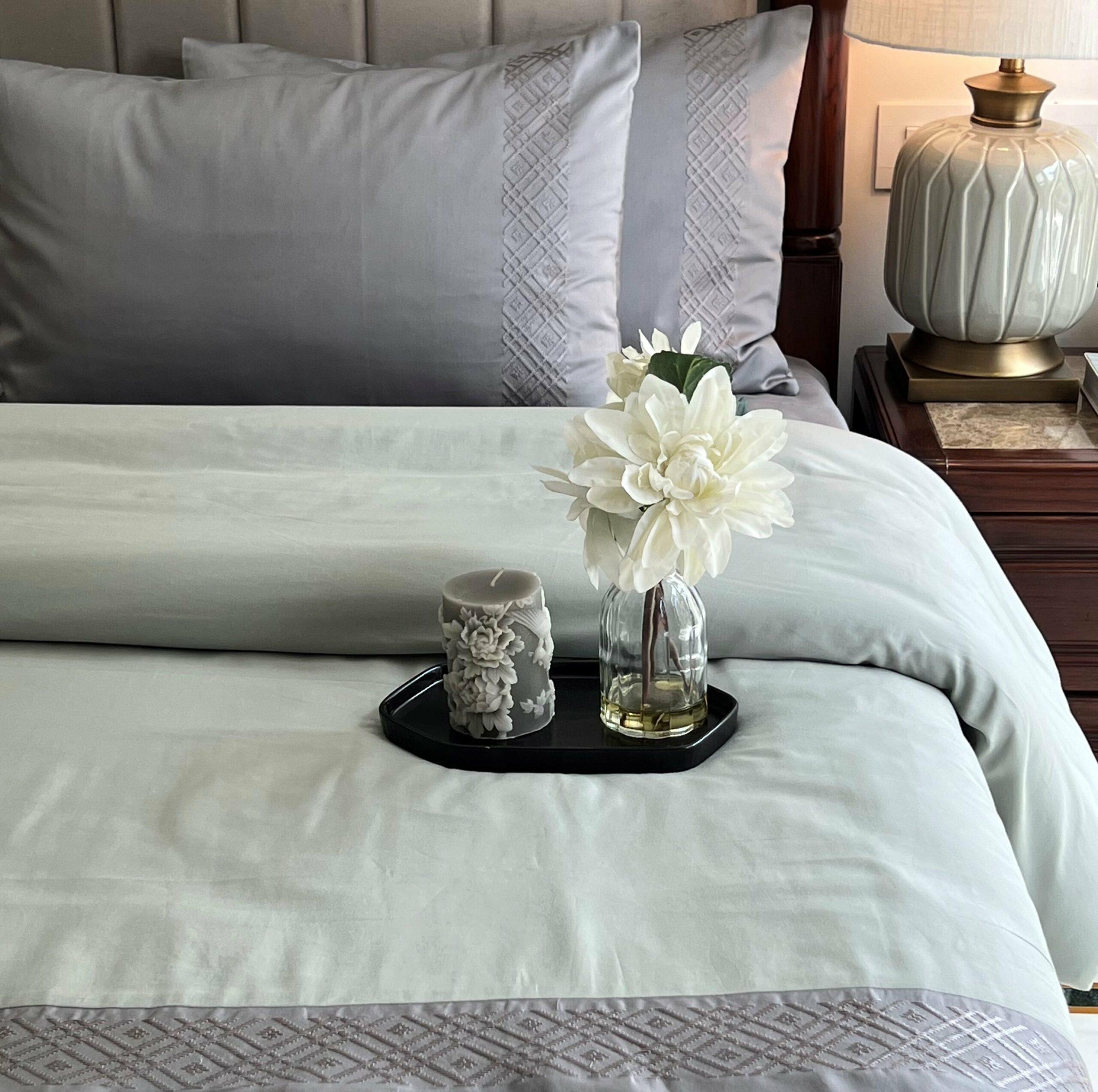 Classic Sage Green Slate Dreams Duvet Cover