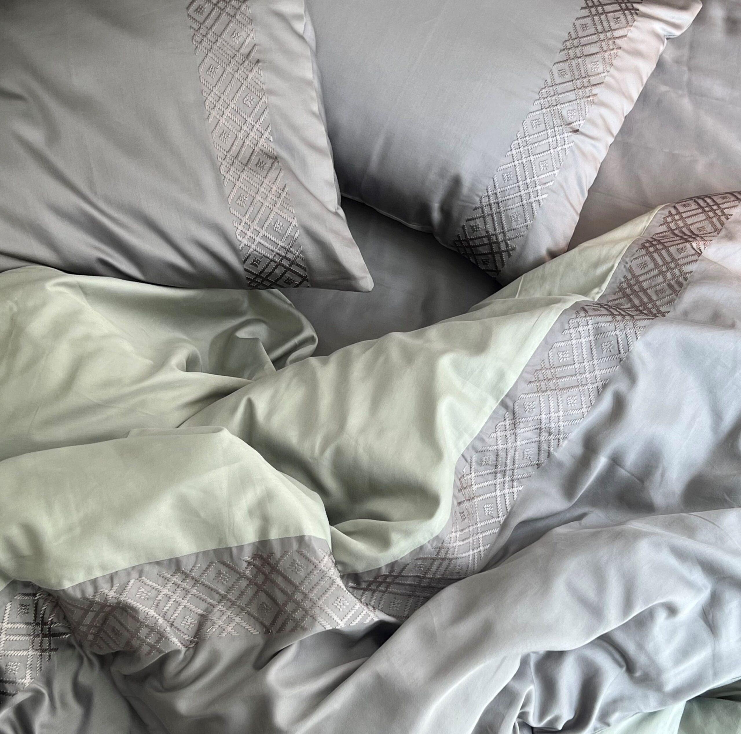 Classic Slate Sage Green Dreams Duvet Cover Set