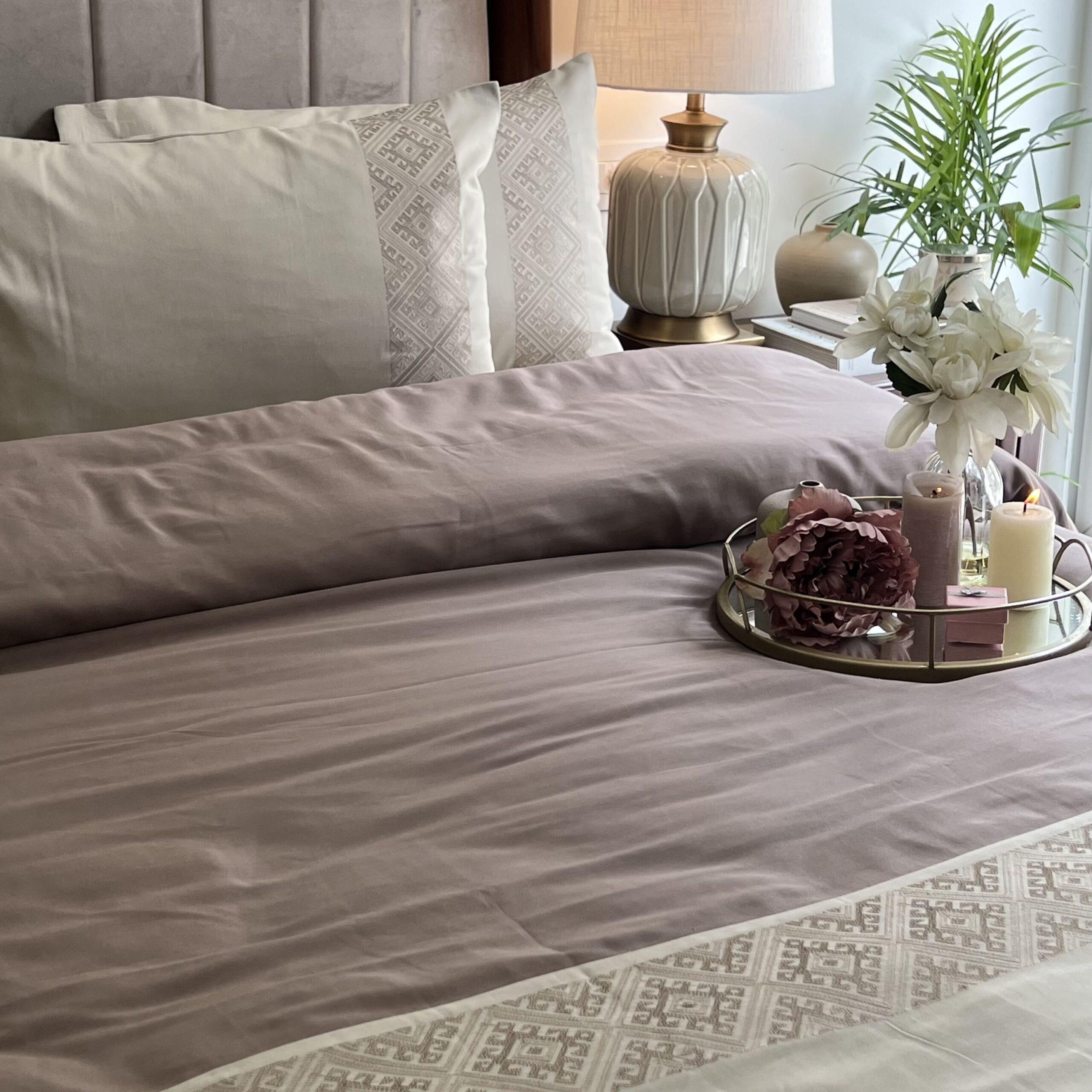 Arcane Beige Taupe Dreams Duvet Cover Set