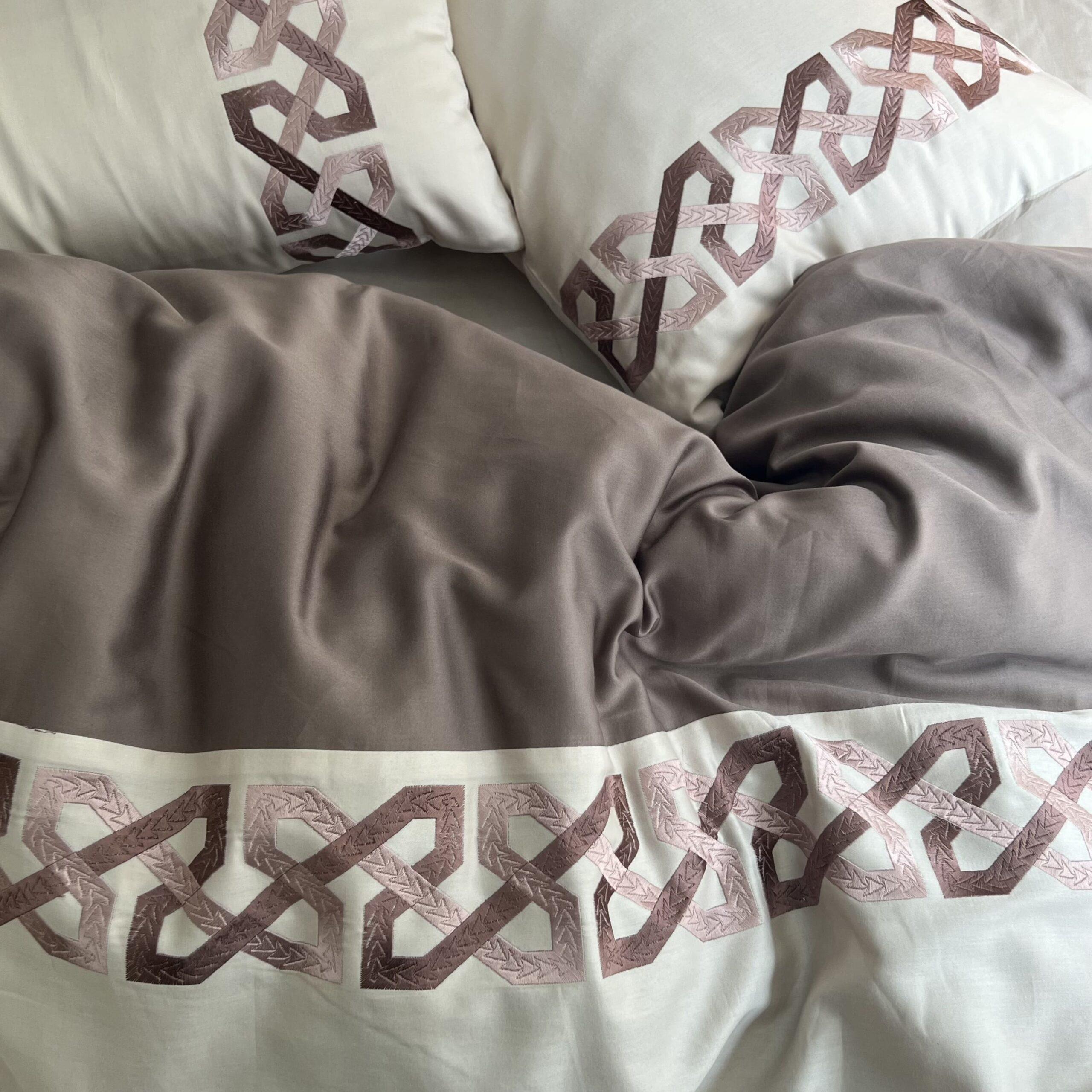 Alley Oats Beige Taupe Dreams Duvet Cover