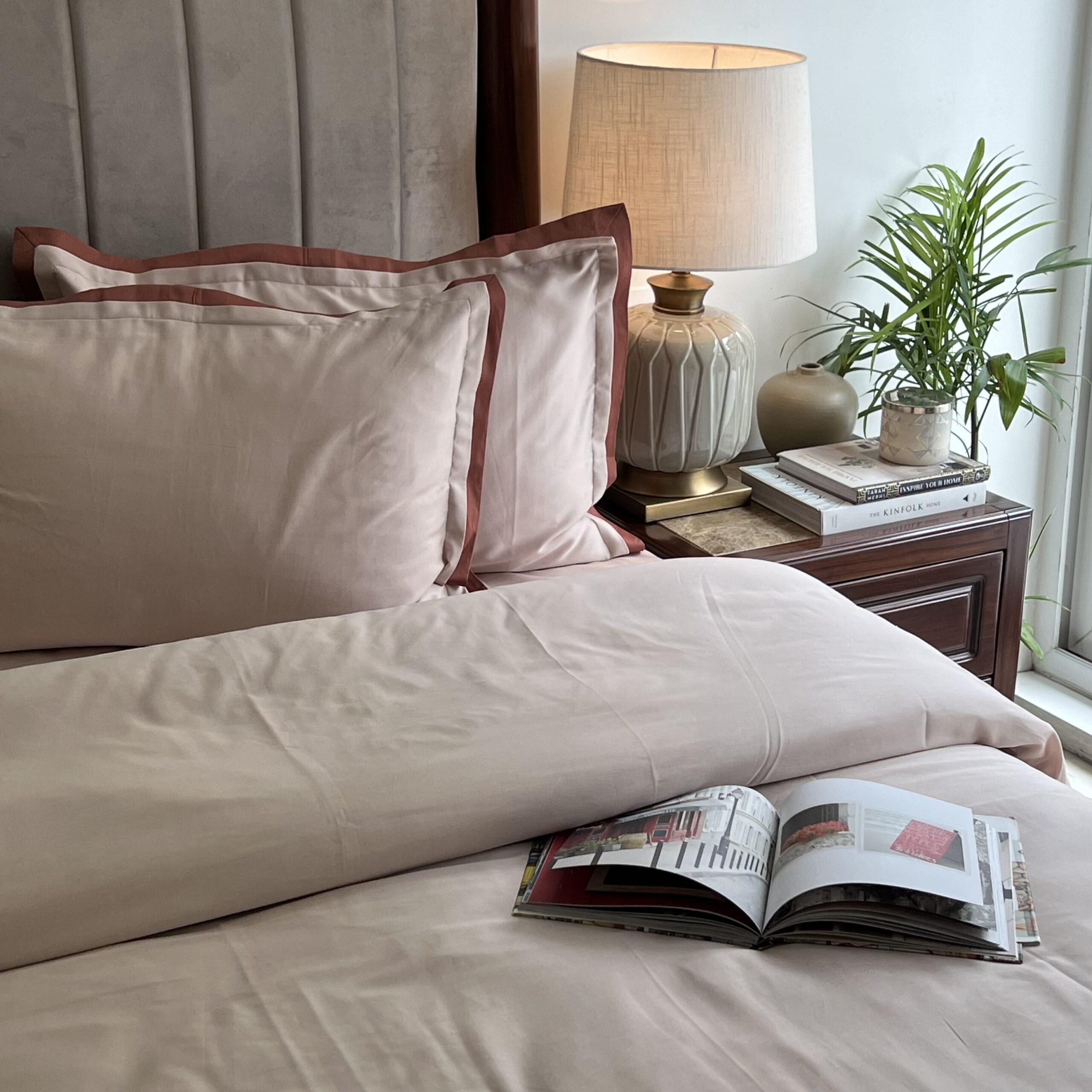 Buff and Terracotta Duplex Duvet Cover