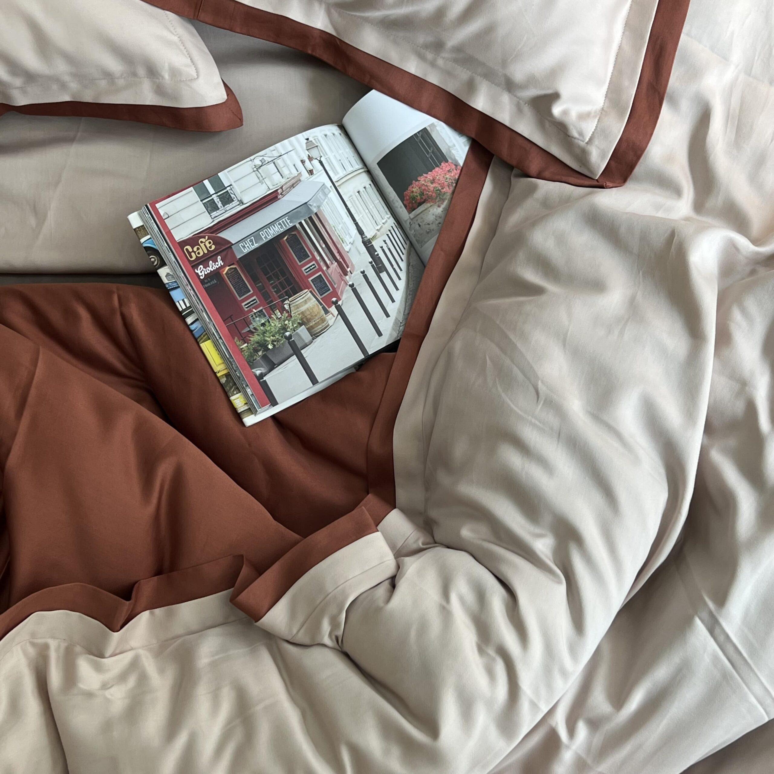 Buff and Terracotta Duplex Duvet Cover