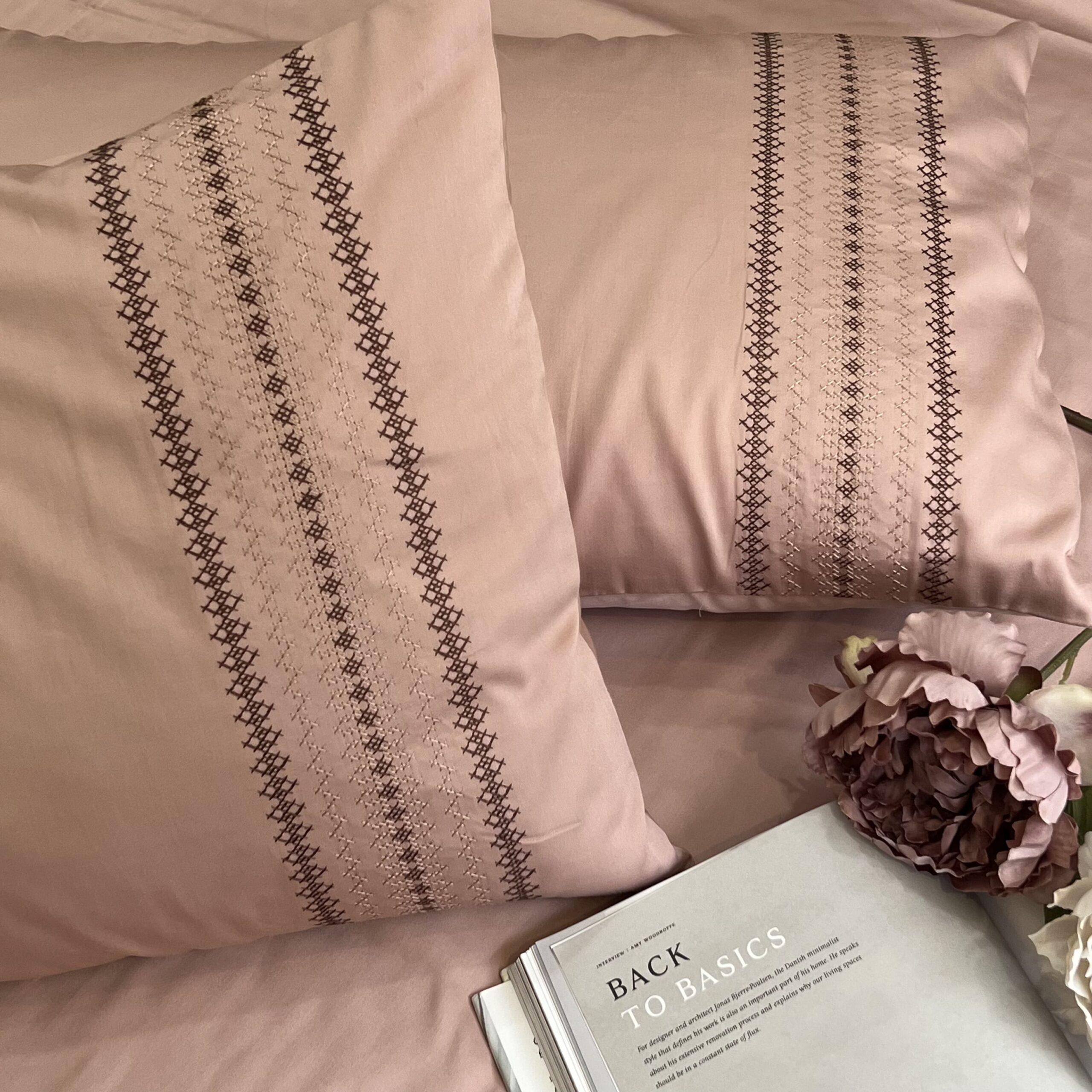 Pristine Rose Dreams Pillow Covers (Set of 2)