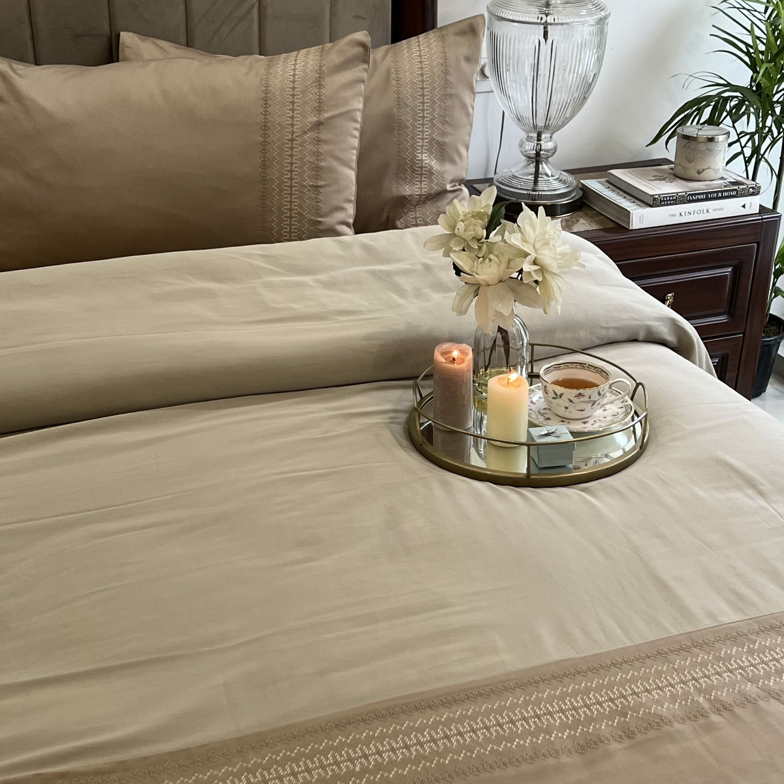 Pristine Sand Beige Dreams Duvet Cover