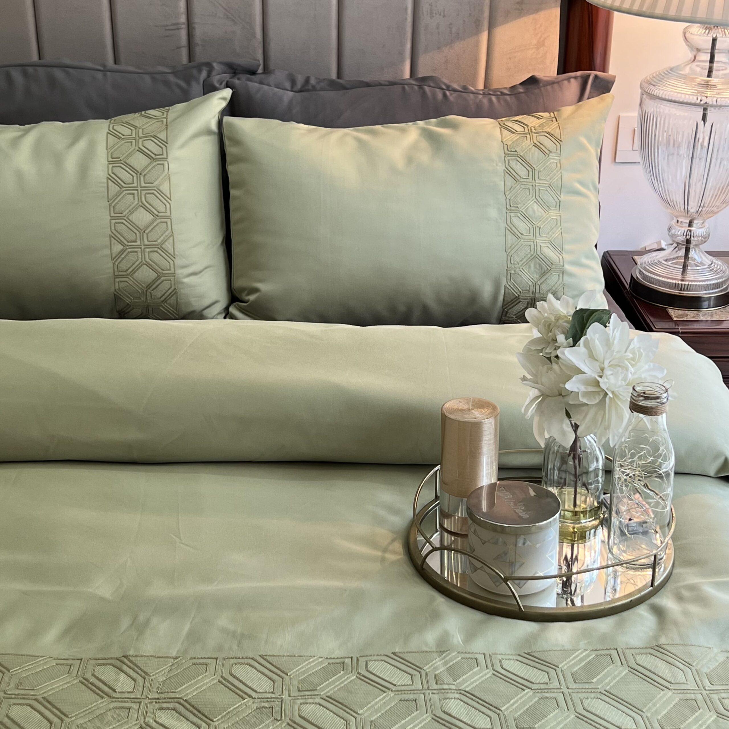 Arc Lime Green Syona Duvet Cover