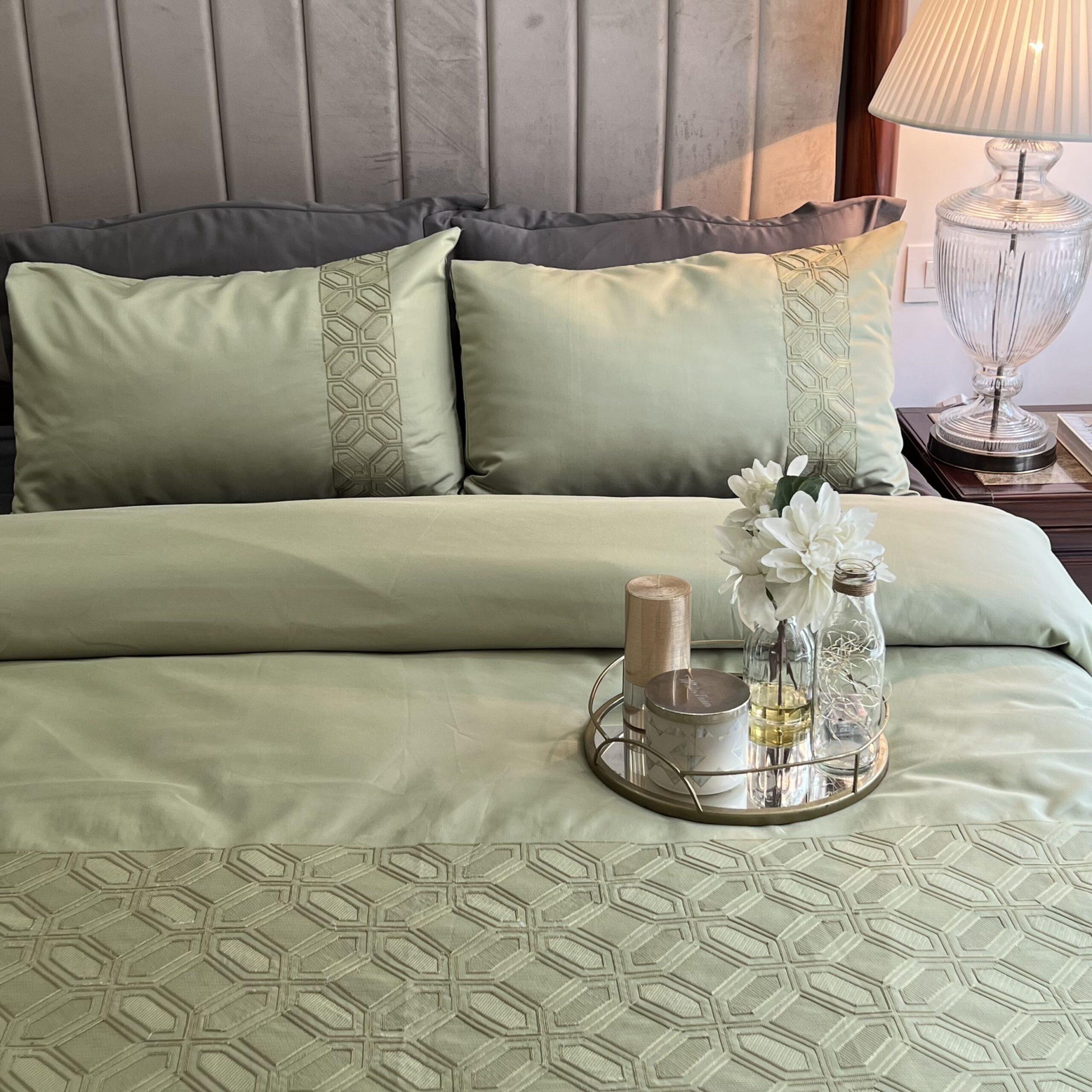 Arc Lime Green Syona Duvet Cover Set