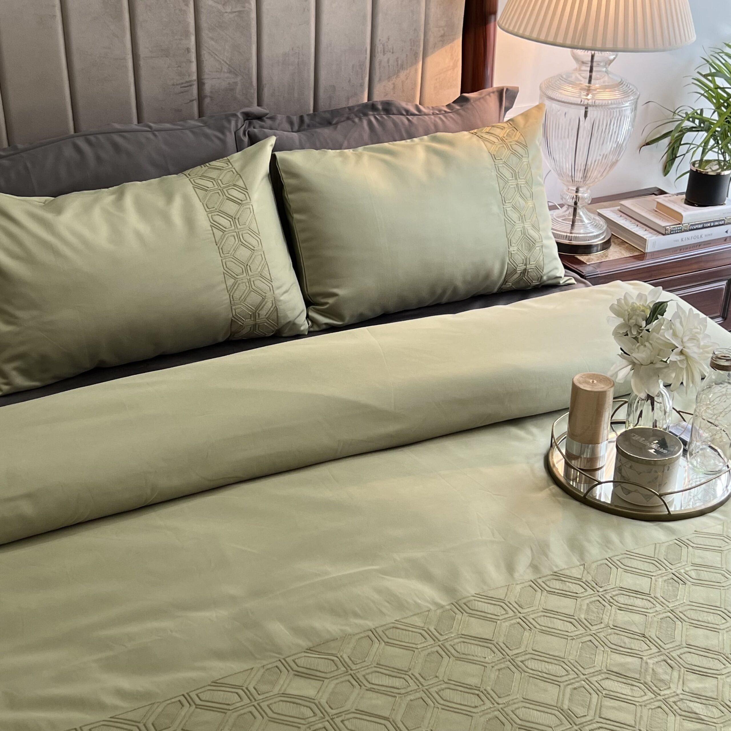 Arc Lime Green Syona Duvet Cover Set