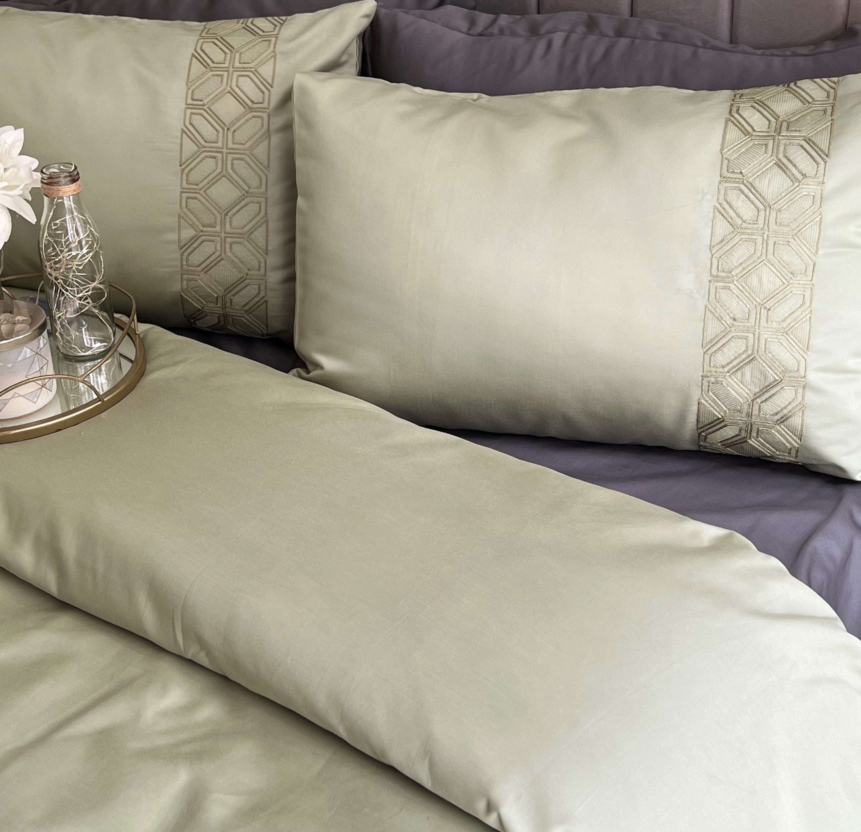 Arc Lime Green 1000TC Cotton Rich Syona Bedsheet Set (5 pc Set)