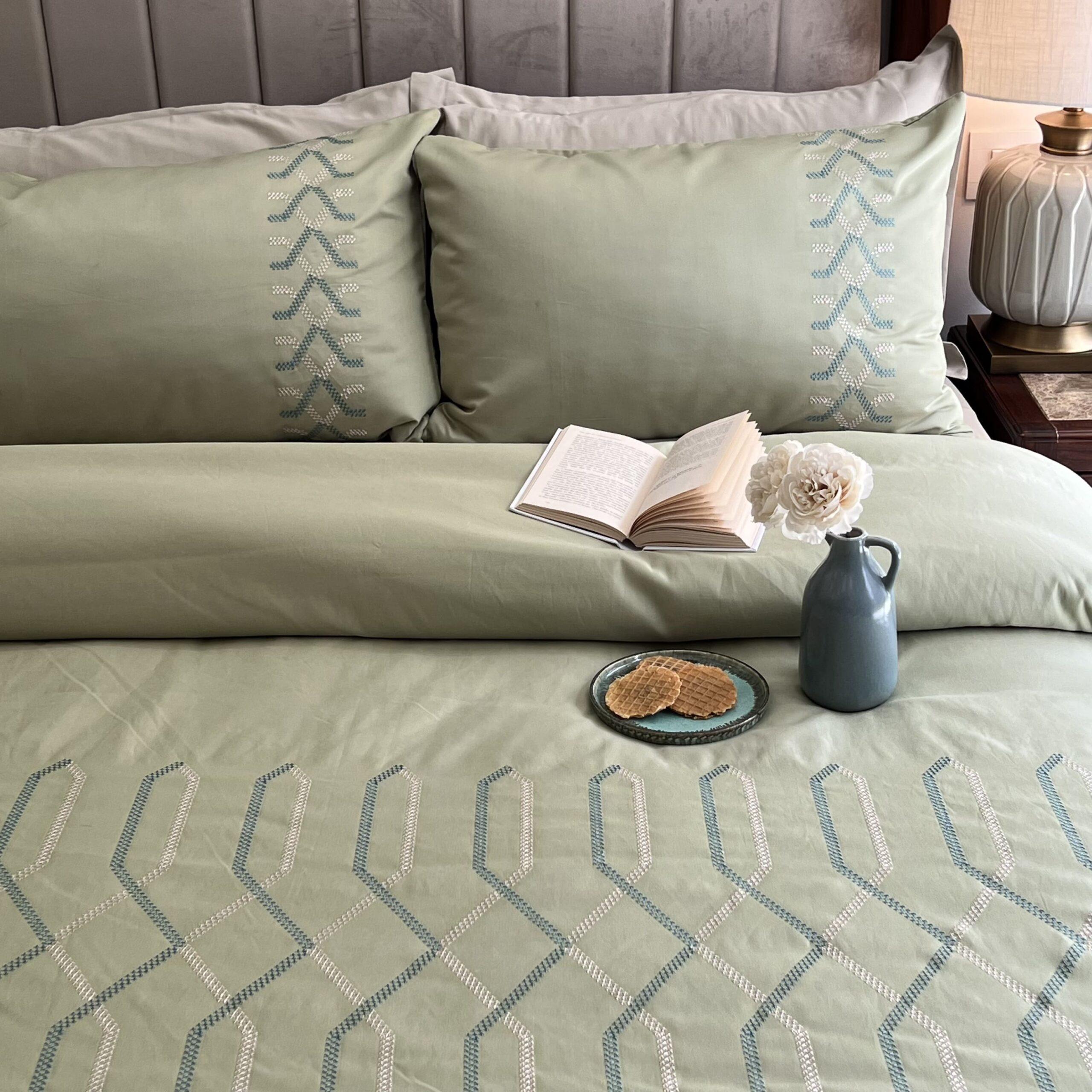 Tribe Lime Green Syona Duvet Cover