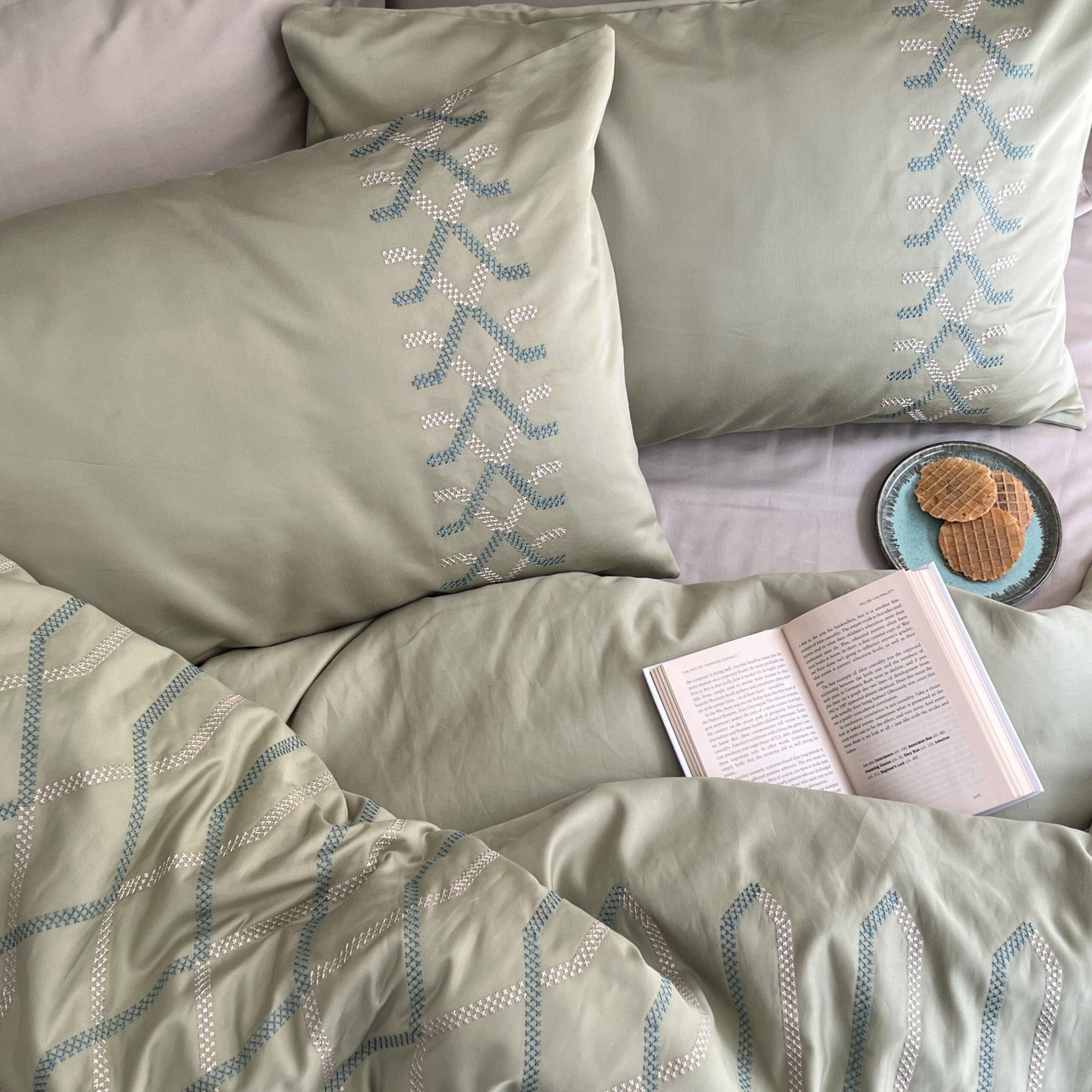 Tribe Lime Green Syona Duvet Cover