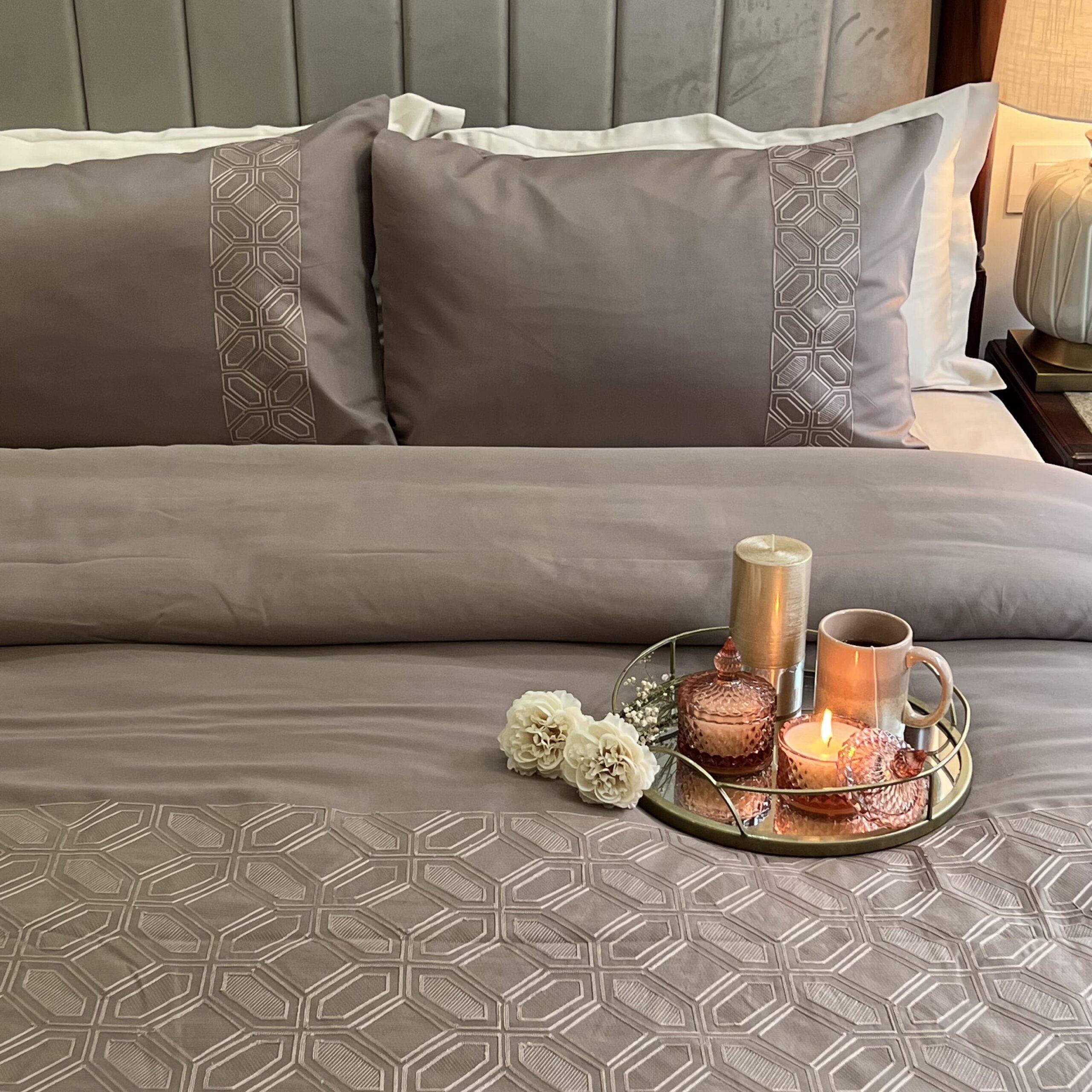 Arc Taupe Syona Duvet Cover