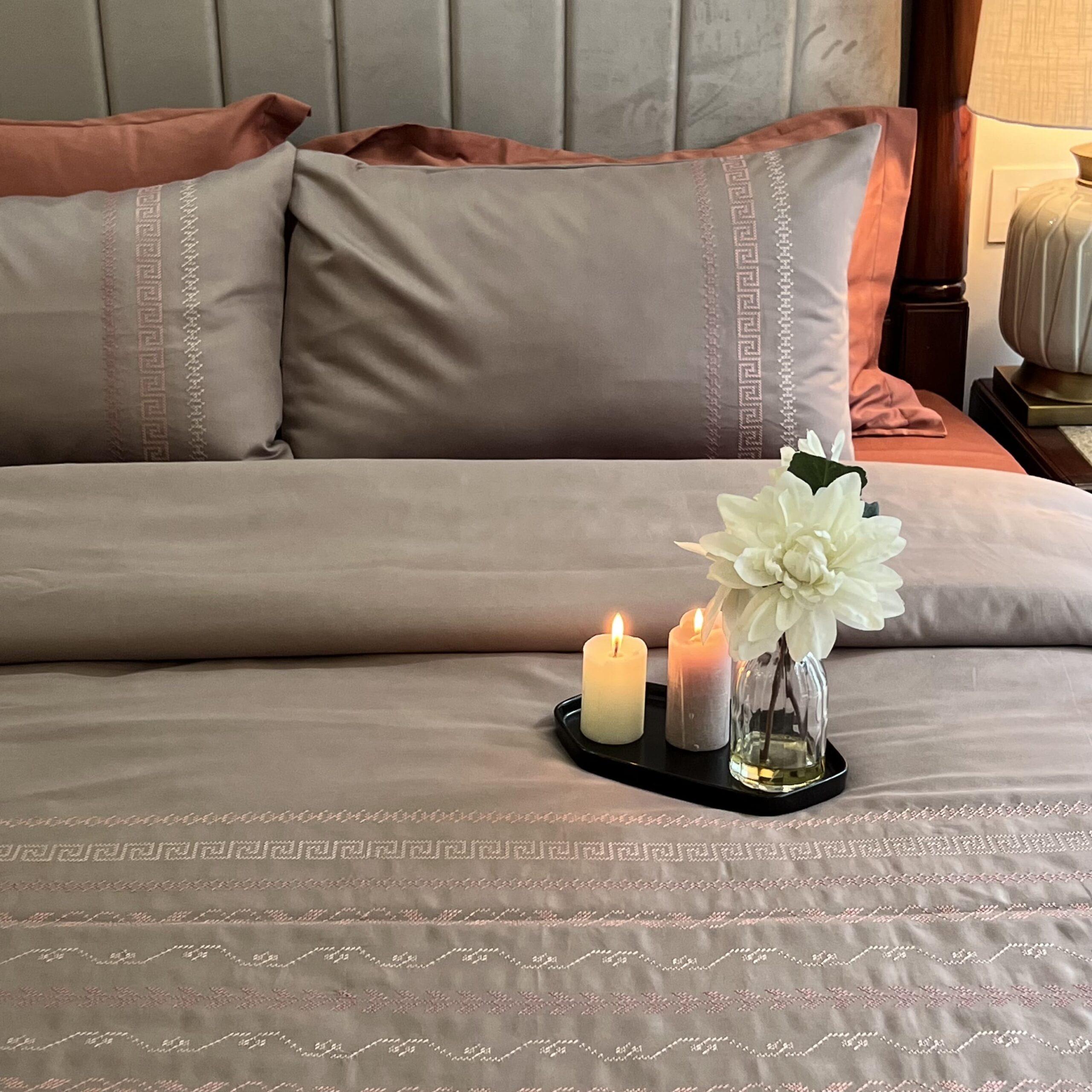 Lucas Taupe Syona Duvet Cover