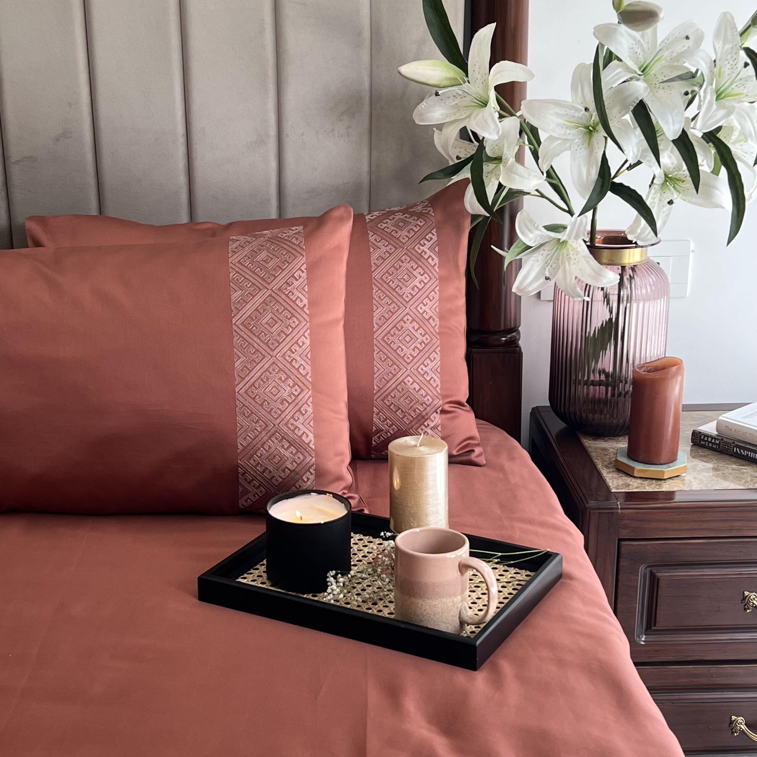 Arcane Terracotta Dreams Pillow Covers (Set of 2)