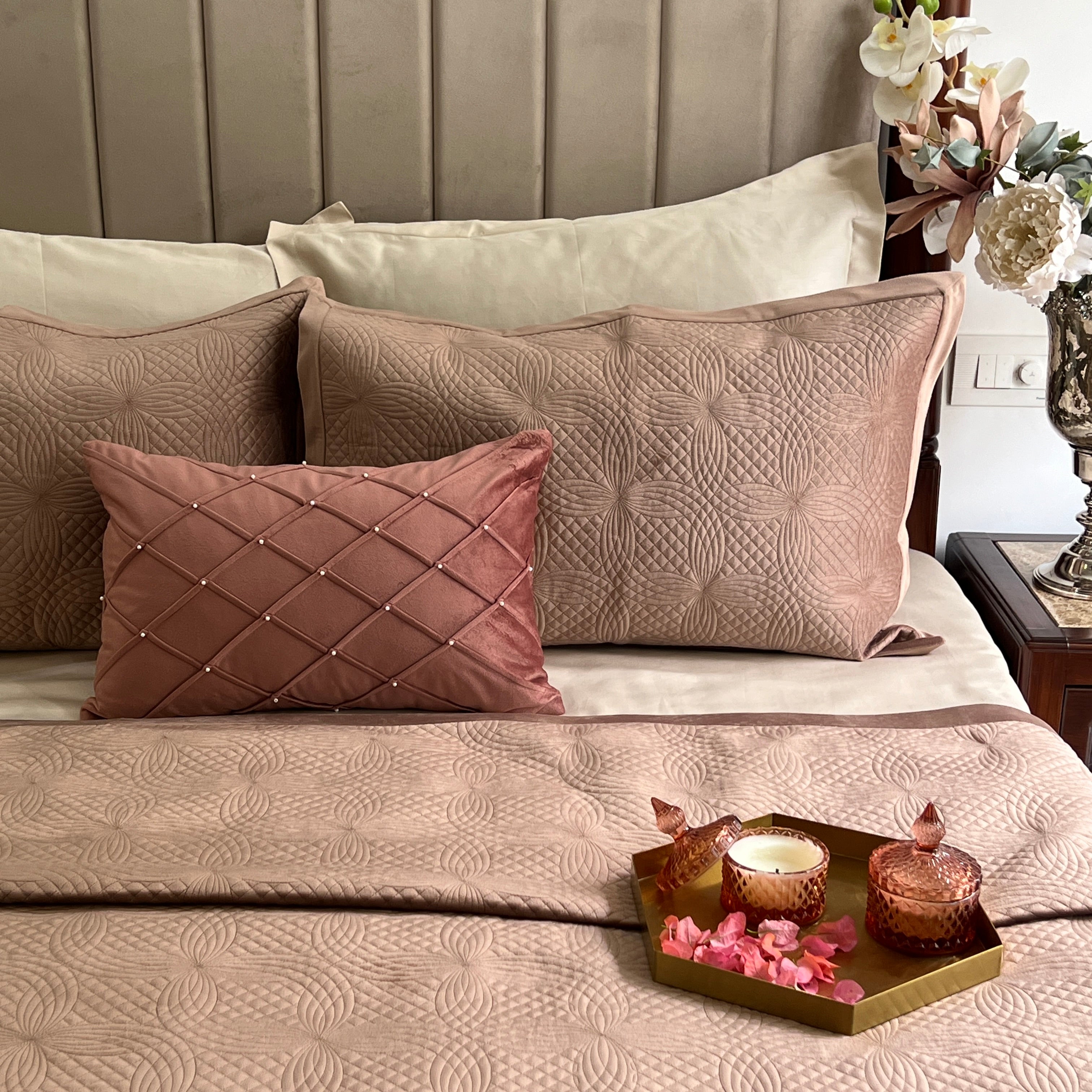 Lindo Buff Velvet Trousseau Set (10 PC Set)