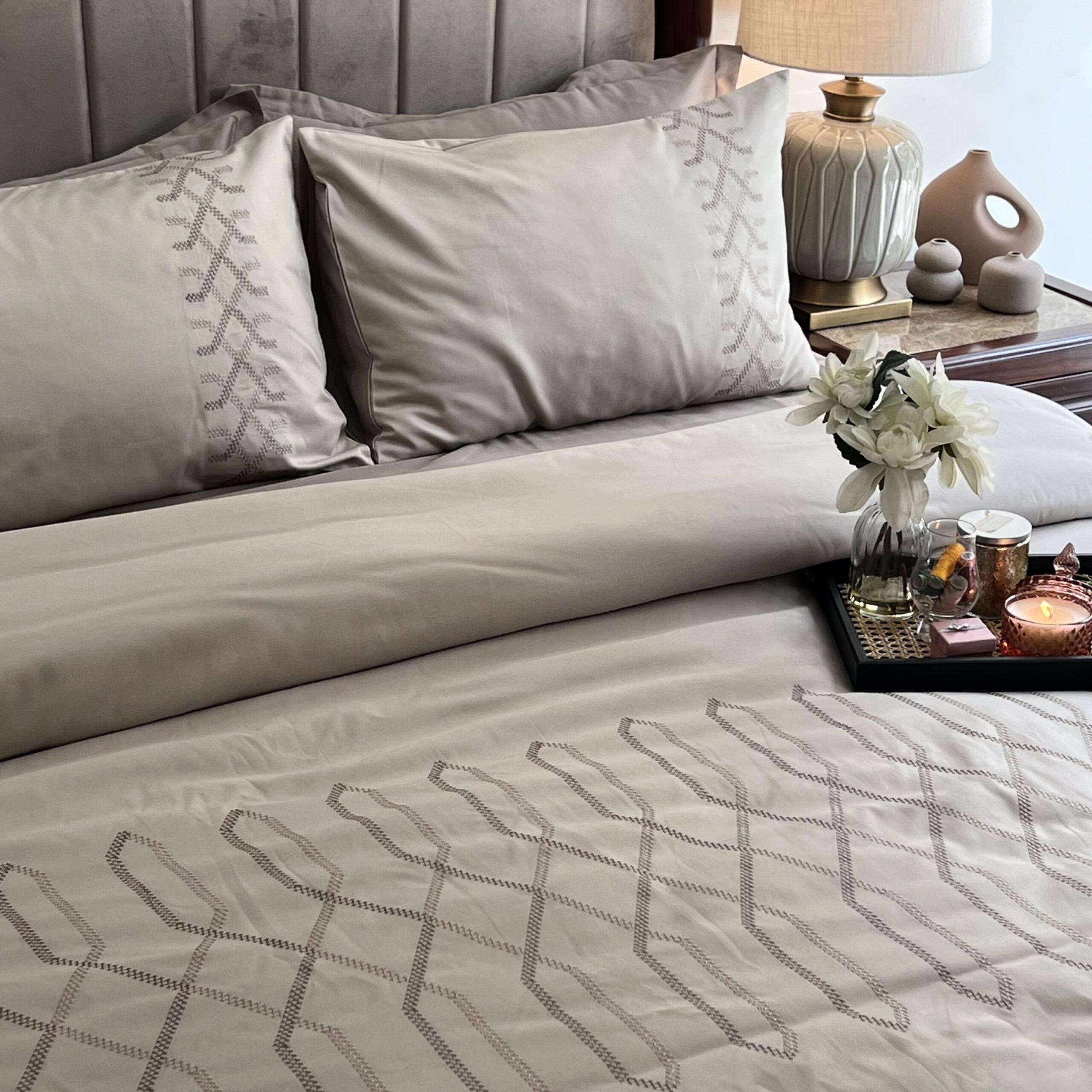 Tribe Beige Syona Duvet Cover