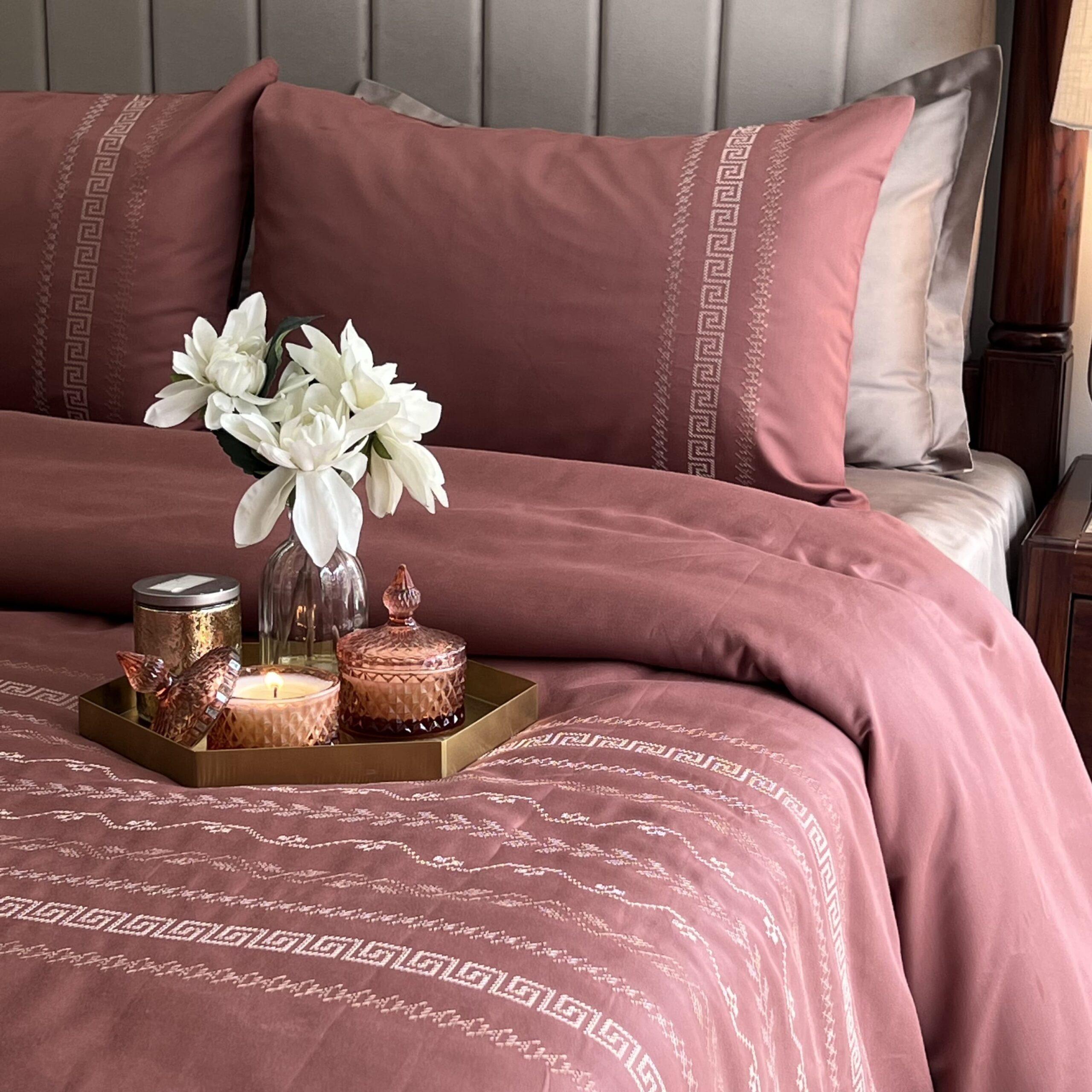 Lucas Blush Syona Duvet Cover Set