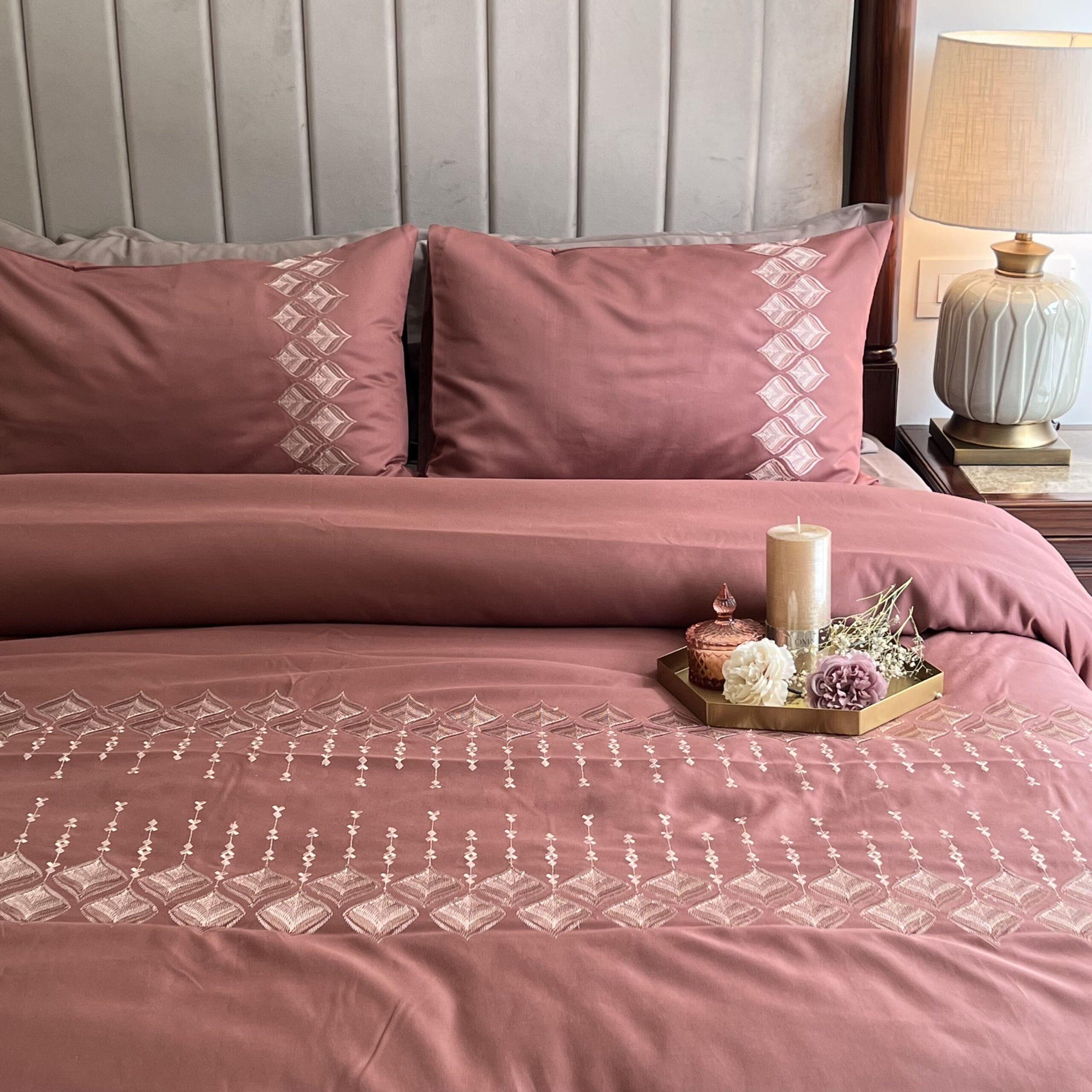 Leaflet Blush Syona Duvet Cover
