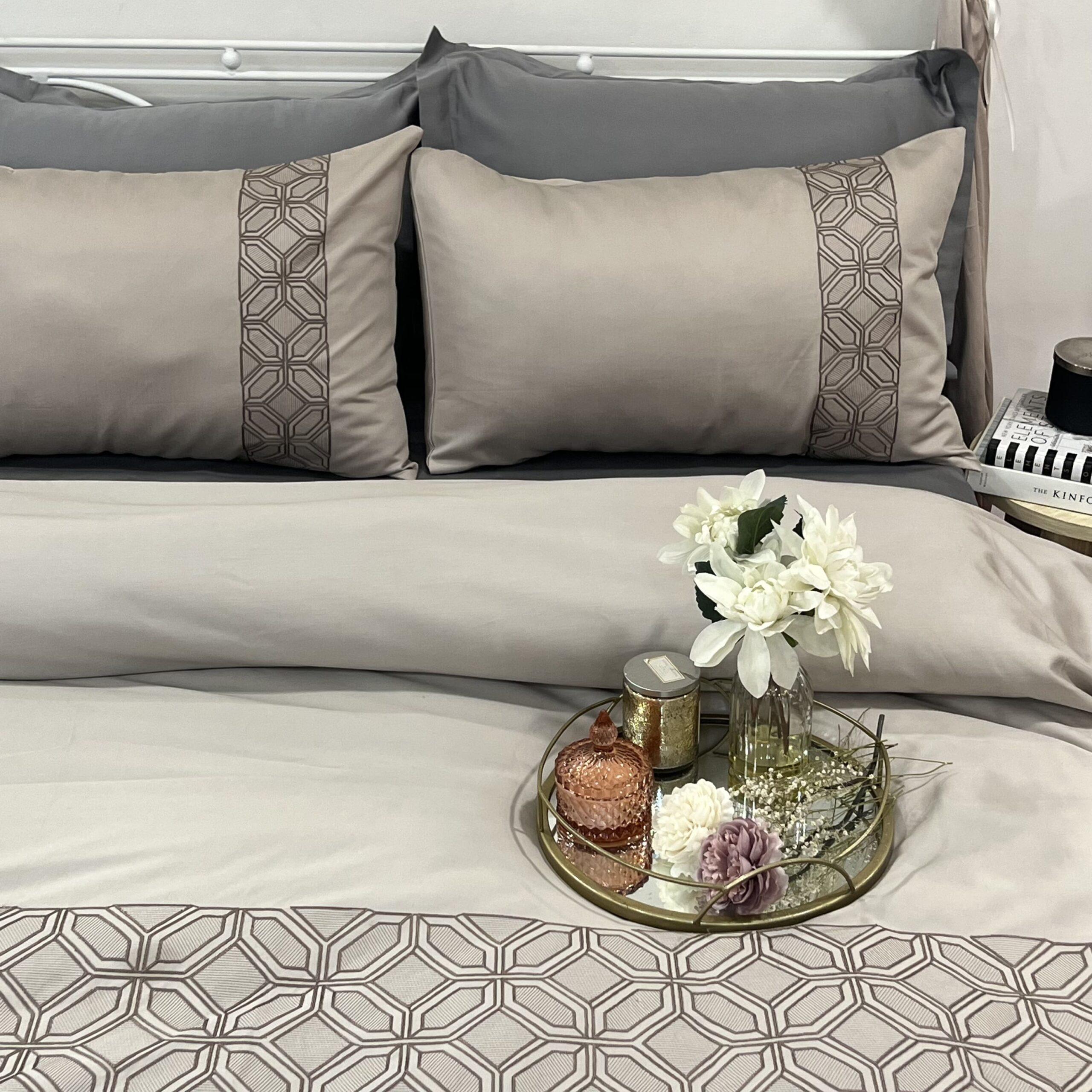 Arc Beige Syona Duvet Cover Set