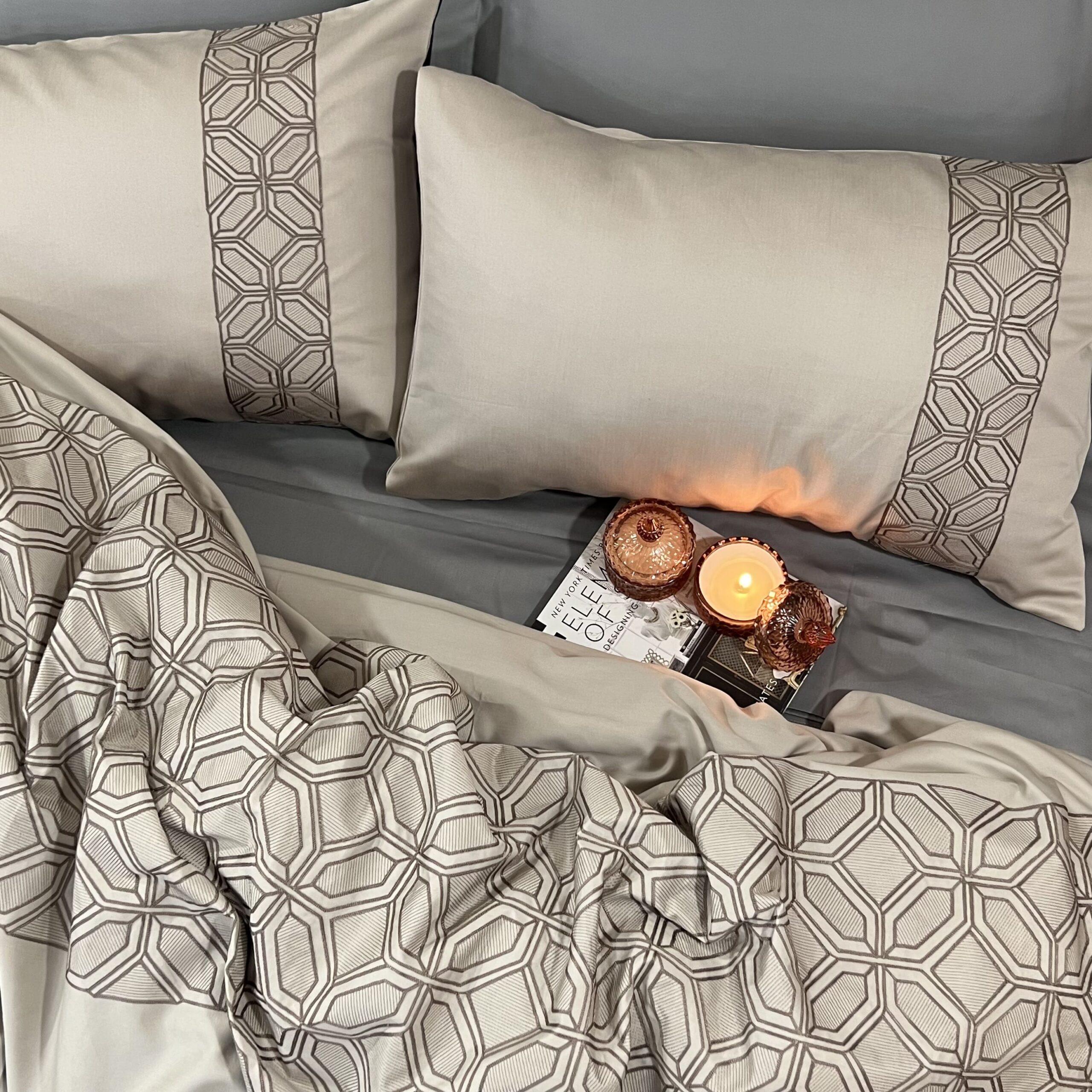 Arc Beige Syona Duvet Cover Set