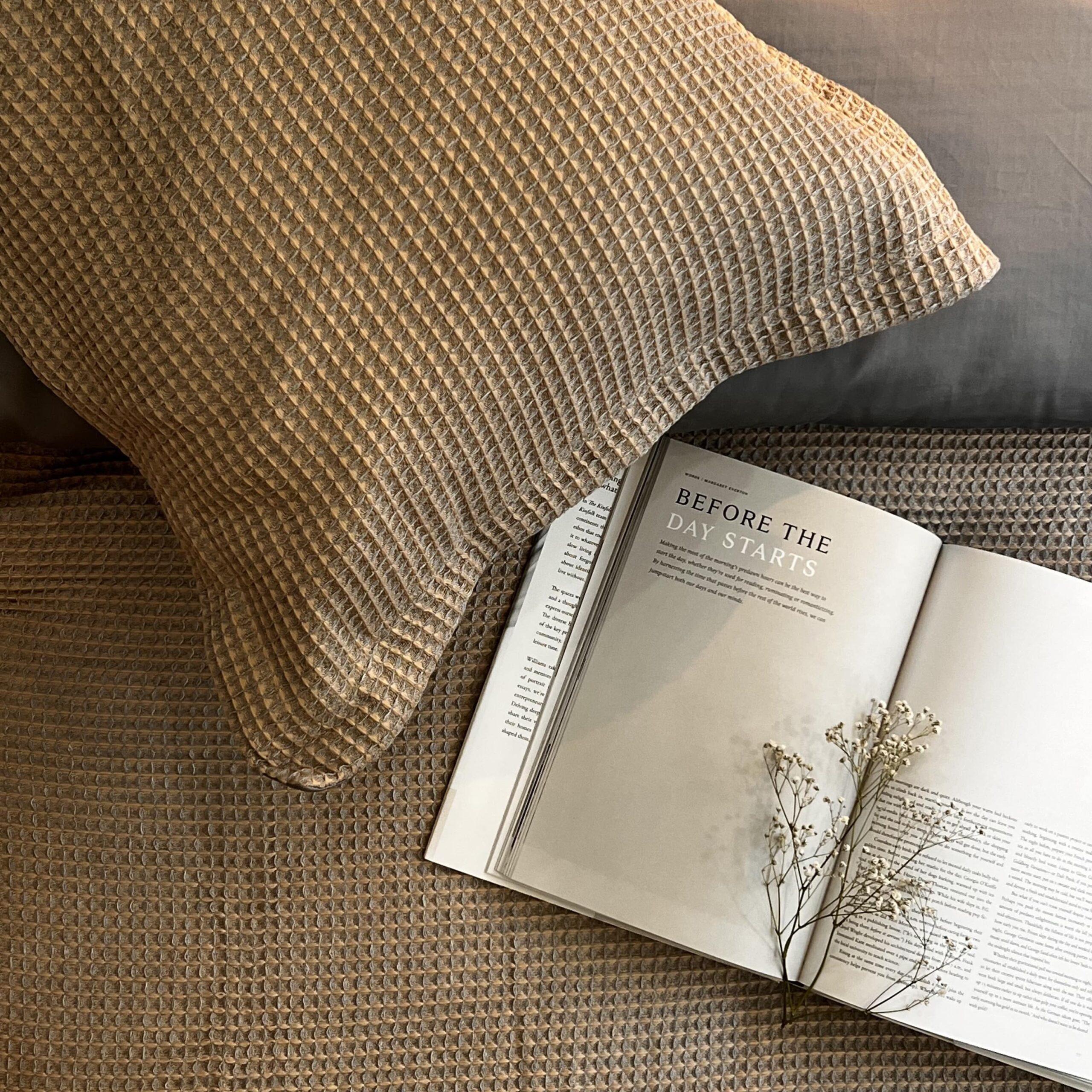 Honeycomb Slate Woven Duvet Cover Set