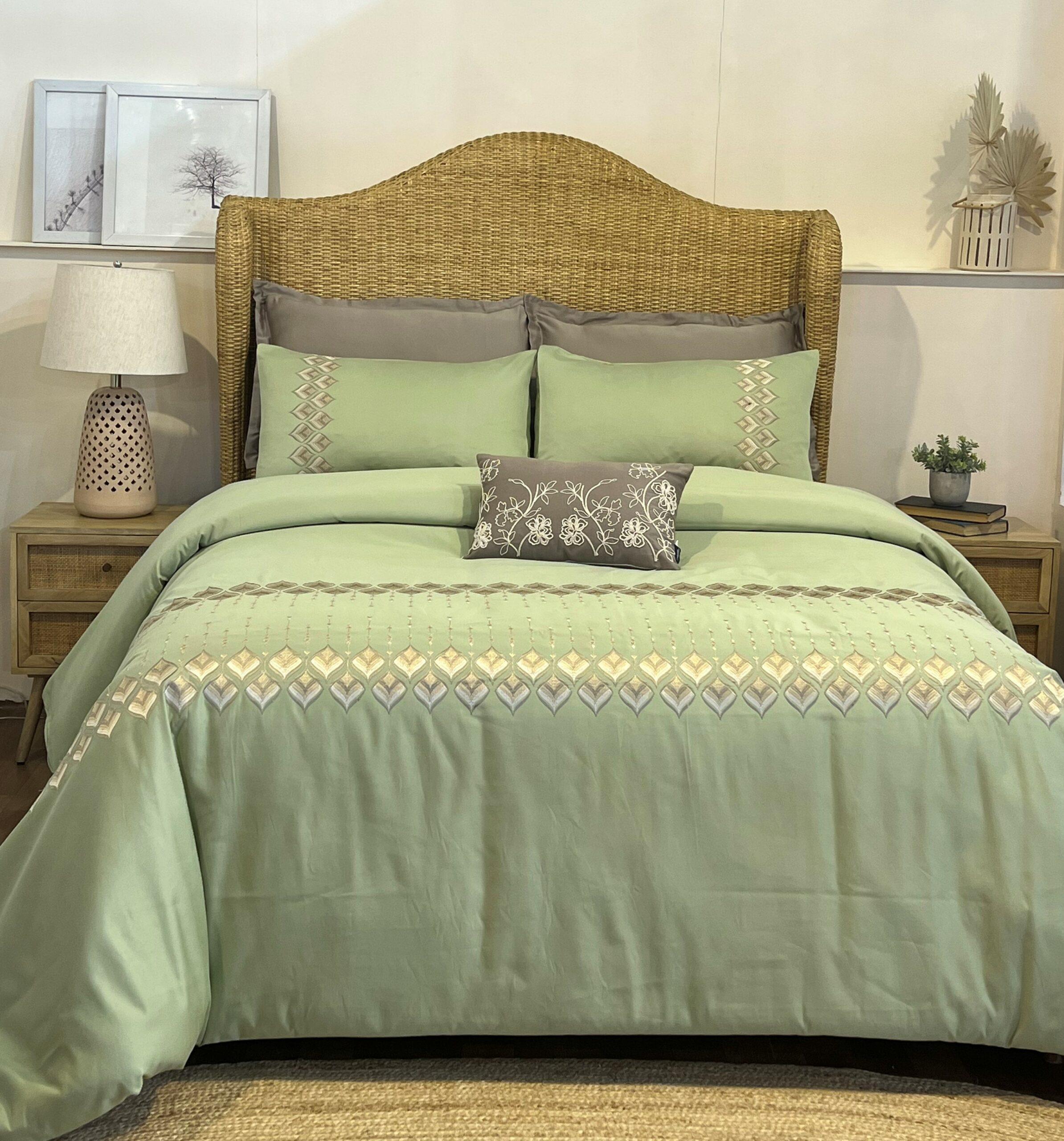 Leaflet Lime Green Syona Duvet Cover Set